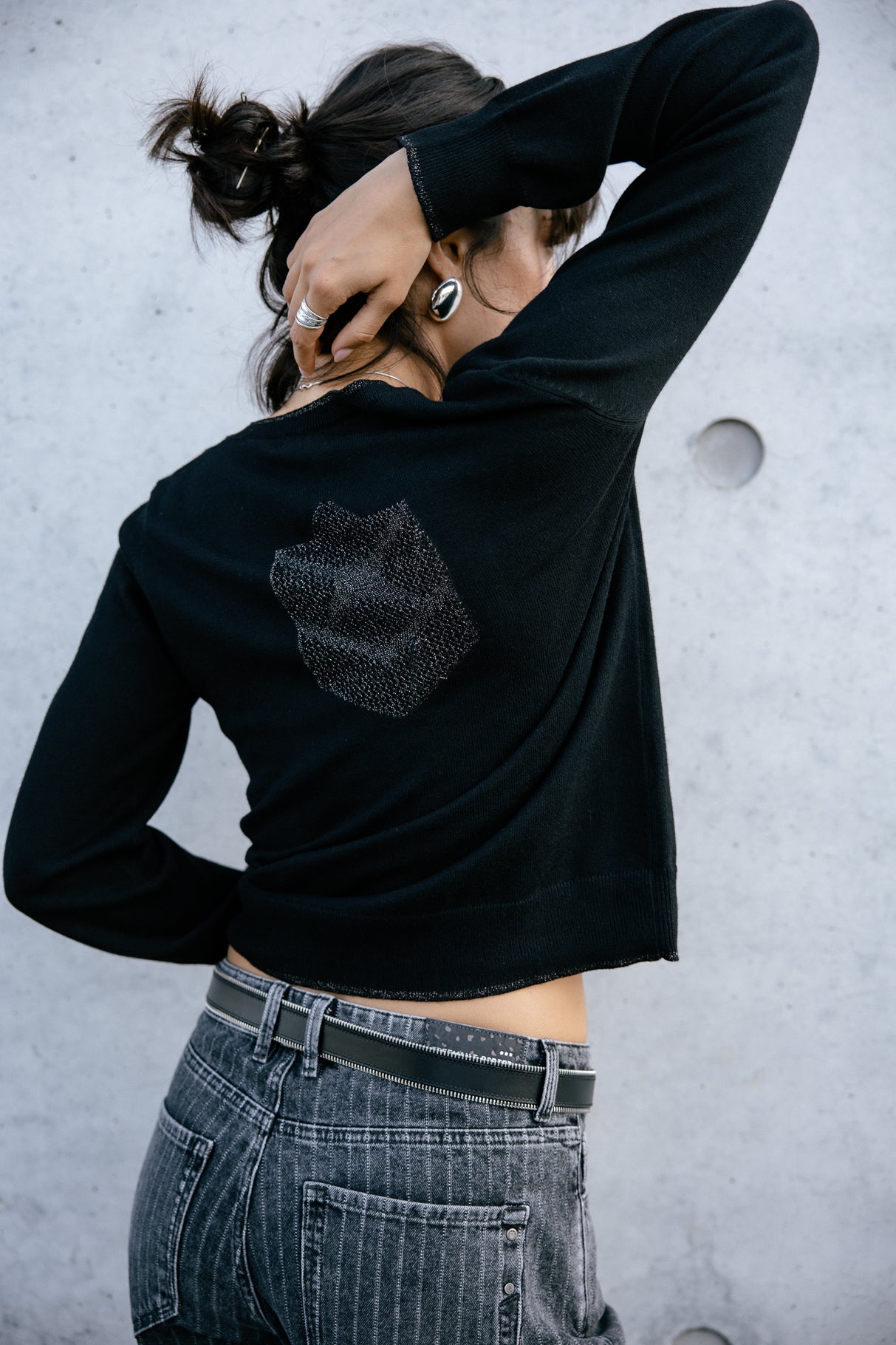 Pull icon dos Femme Lorel black | Freeman T. Porter
