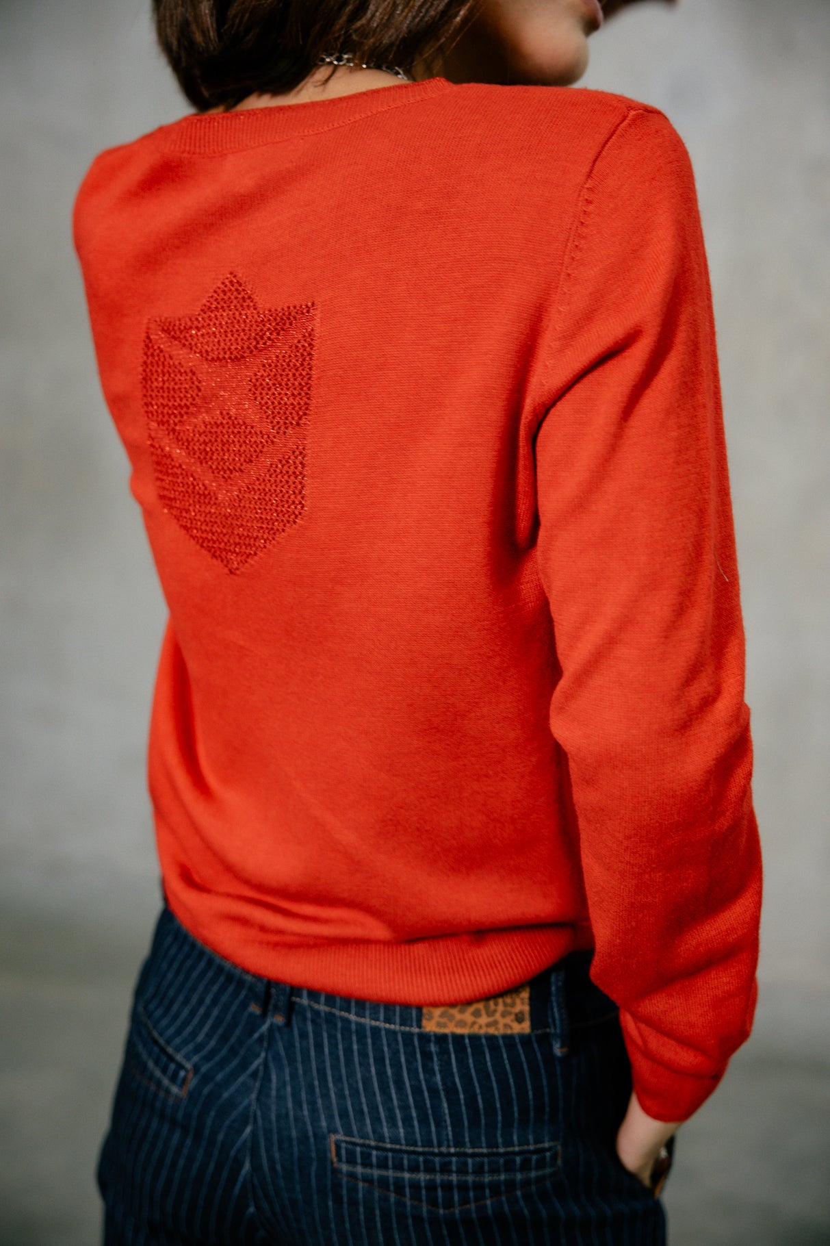 Pull icon dos Femme Lorel red orange | Freeman T. Porter