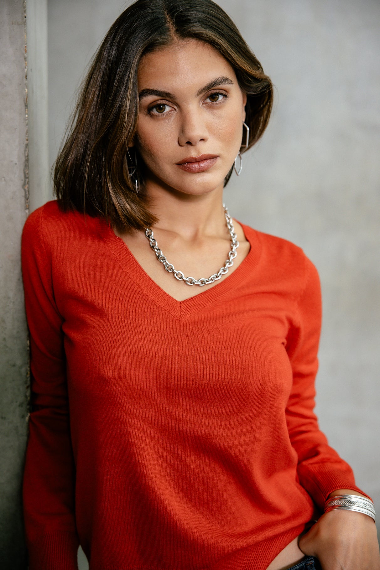 Pull icon dos Femme Lorel red orange | Freeman T. Porter