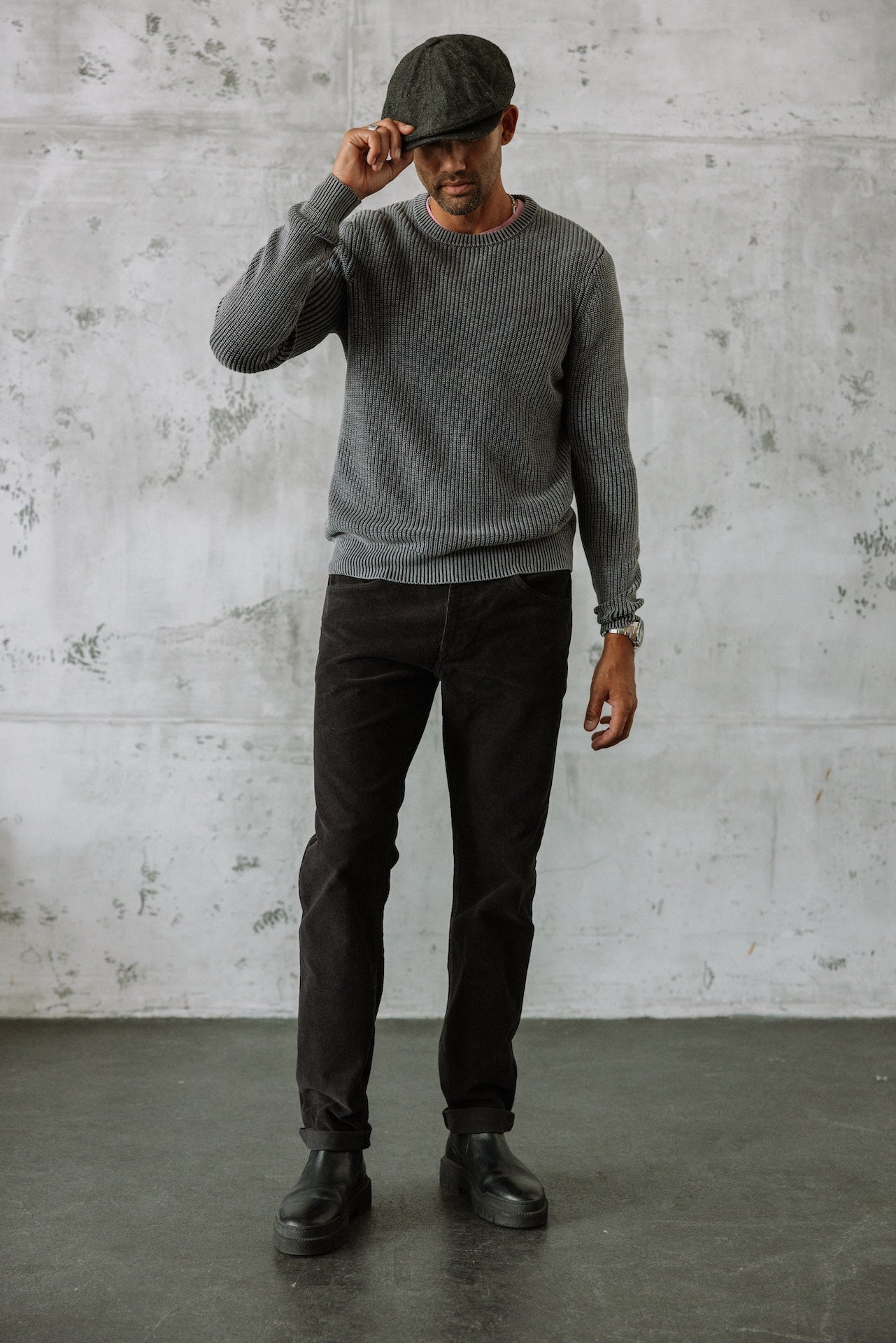 Pull col rond Hombres Pieter Hard anthra | Freeman T. Porter