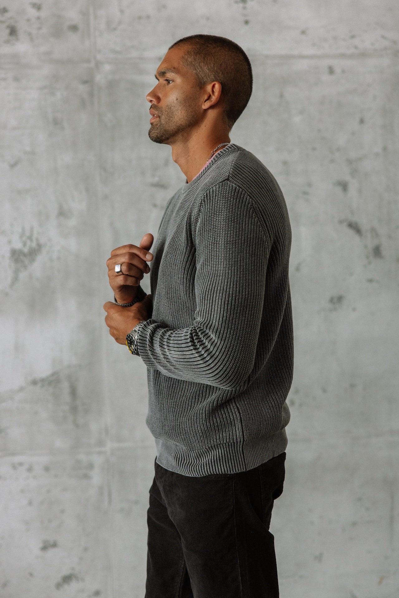 Pull col rond Hombres Pieter Hard anthra | Freeman T. Porter