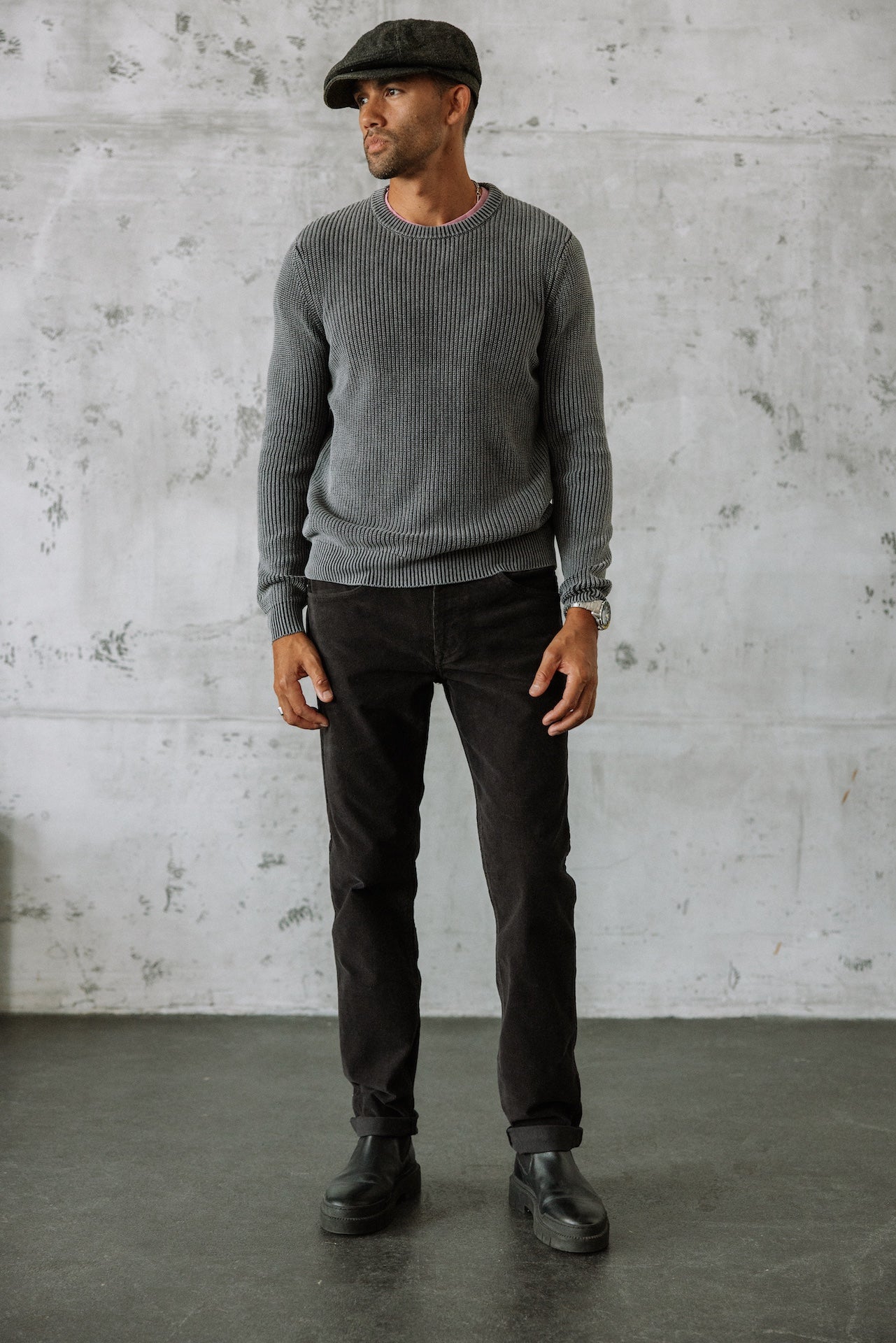 Pull col rond Hombres Pieter Hard anthra | Freeman T. Porter