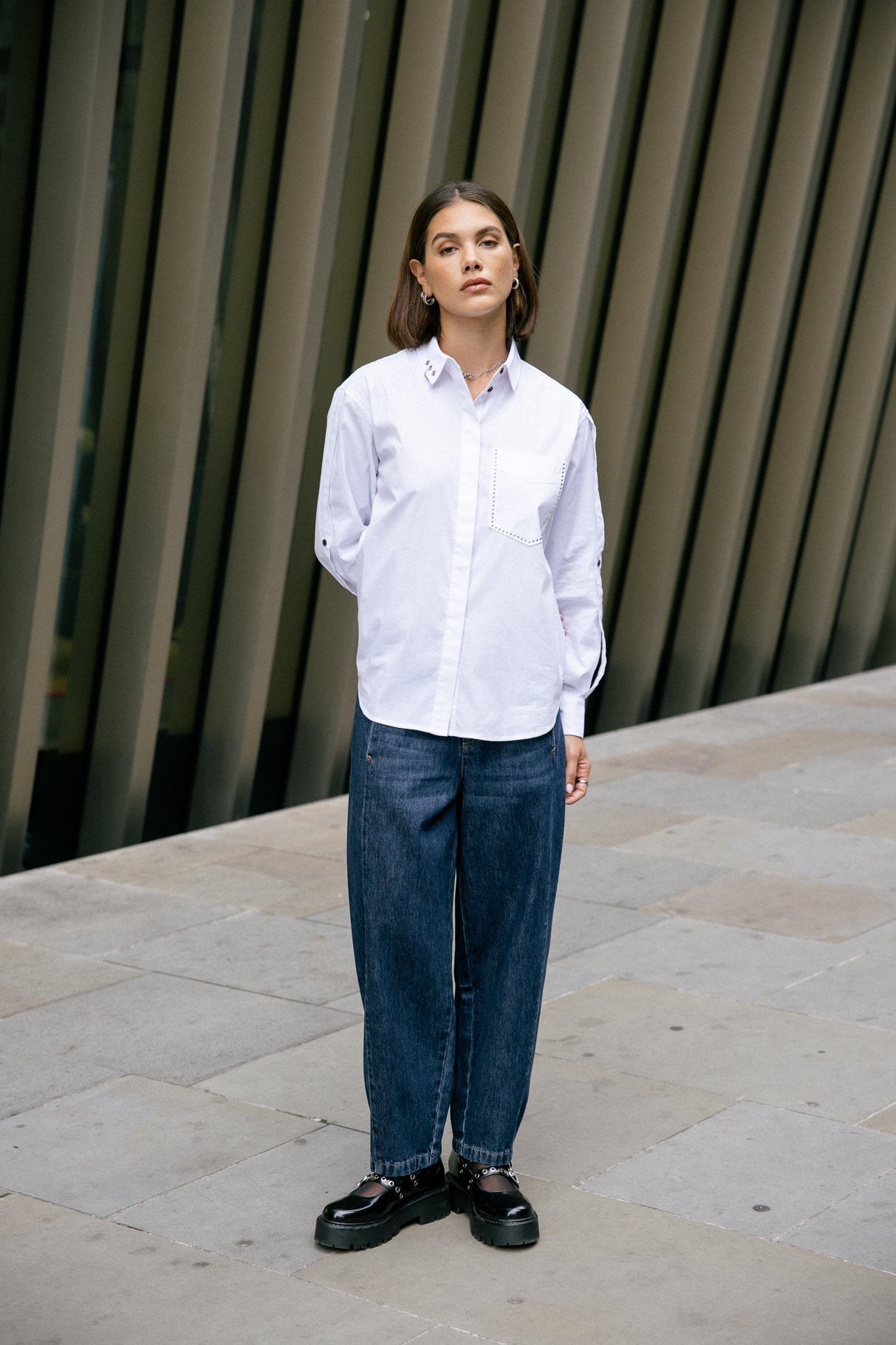 Chemise oversize Femme Chenoa Punk white | Freeman T. Porter