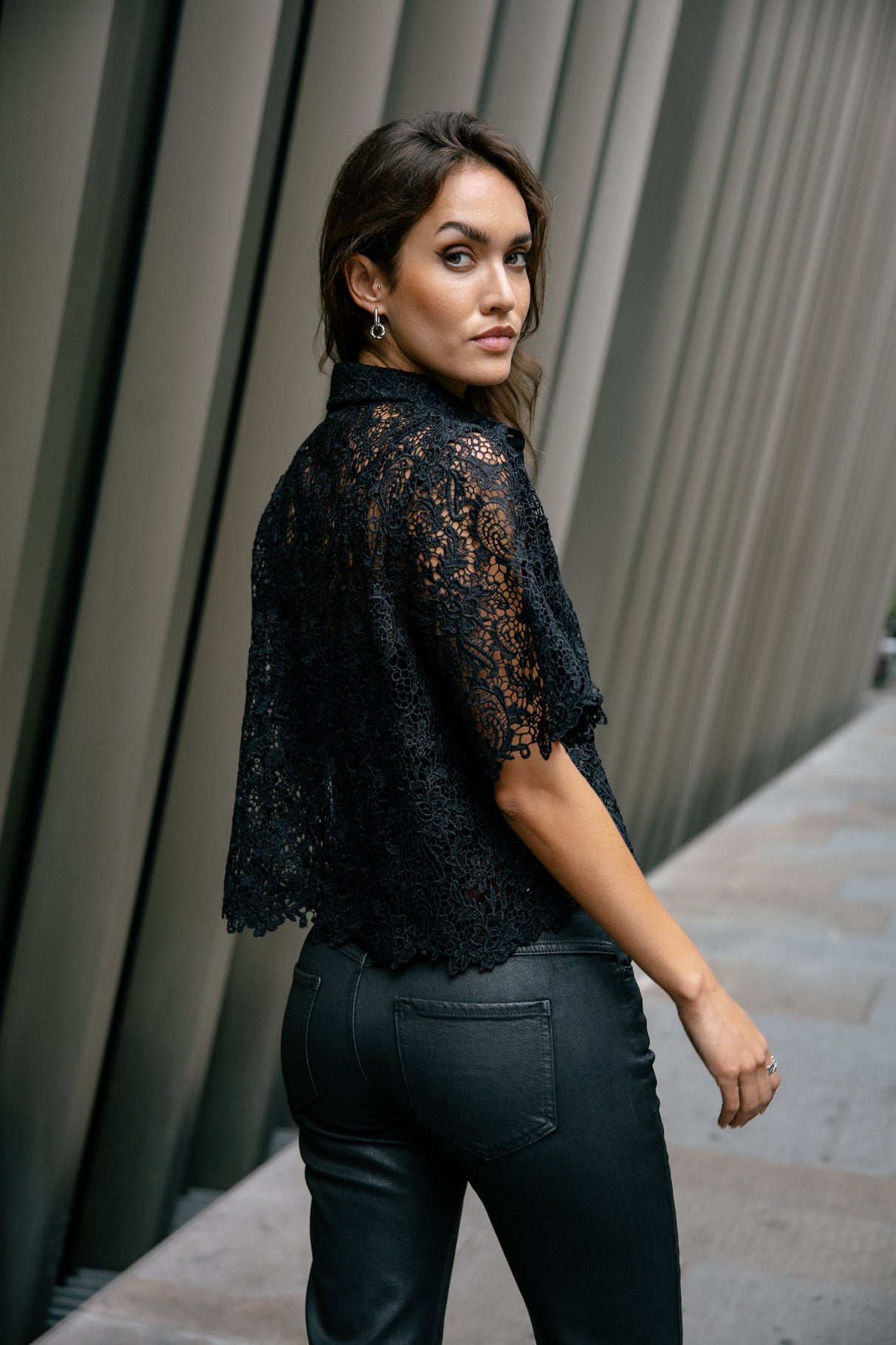Chemise en dentelle Femme Choko Lace black | Freeman T. Porter