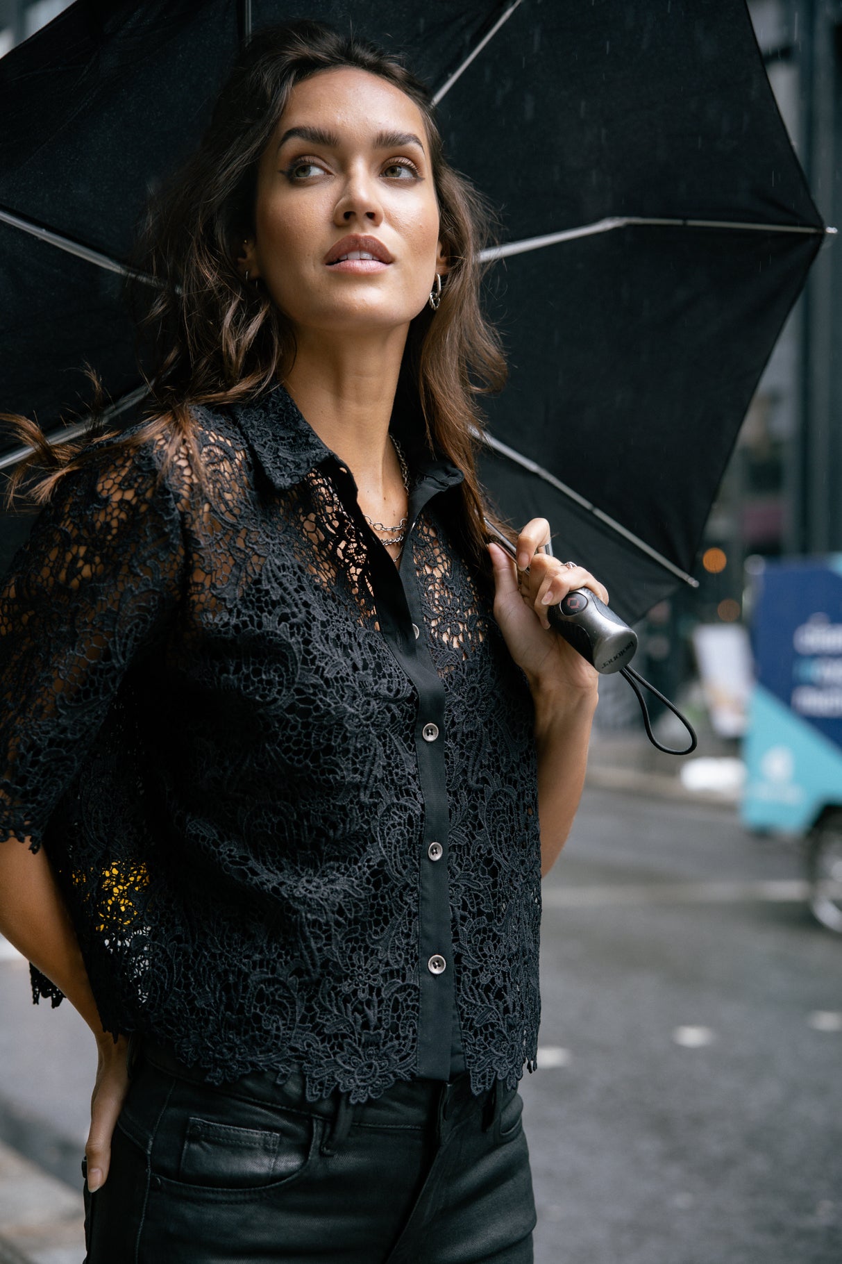 Chemise en dentelle Femme Choko Lace black | Freeman T. Porter