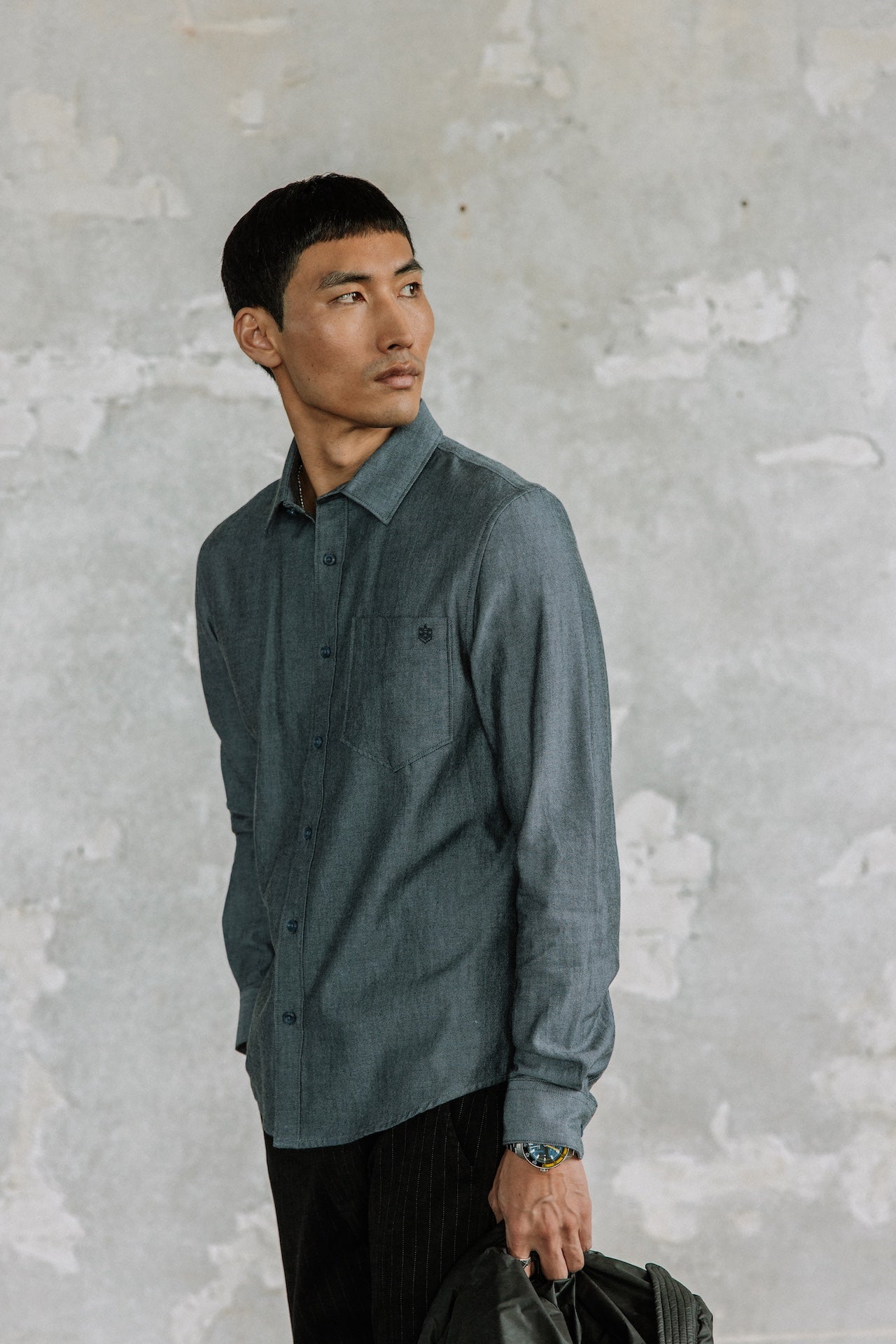 Chemise droite Hombres Jeremiah Bitwill navy | Freeman T. Porter