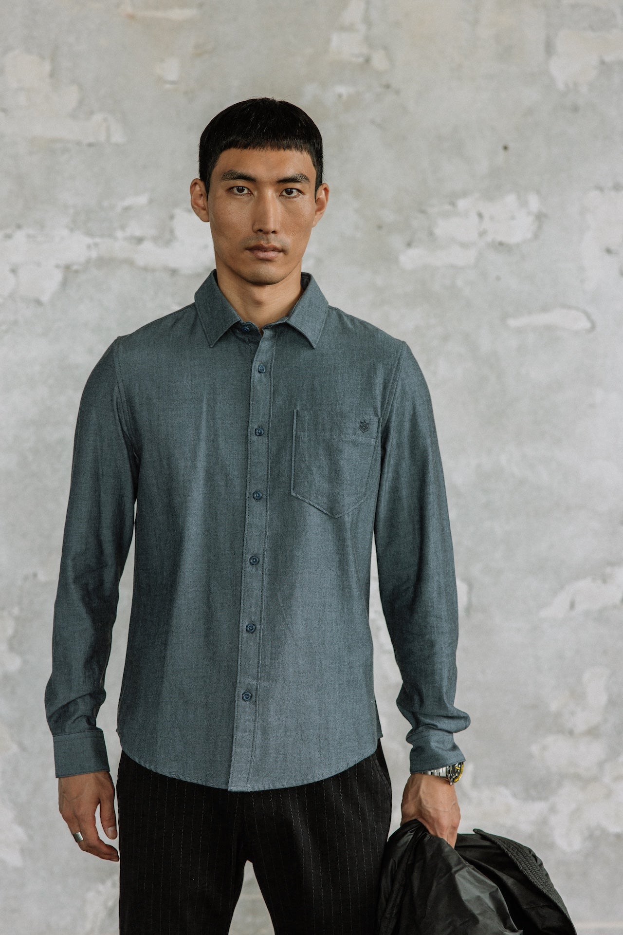 Chemise droite Hombres Jeremiah Bitwill navy | Freeman T. Porter