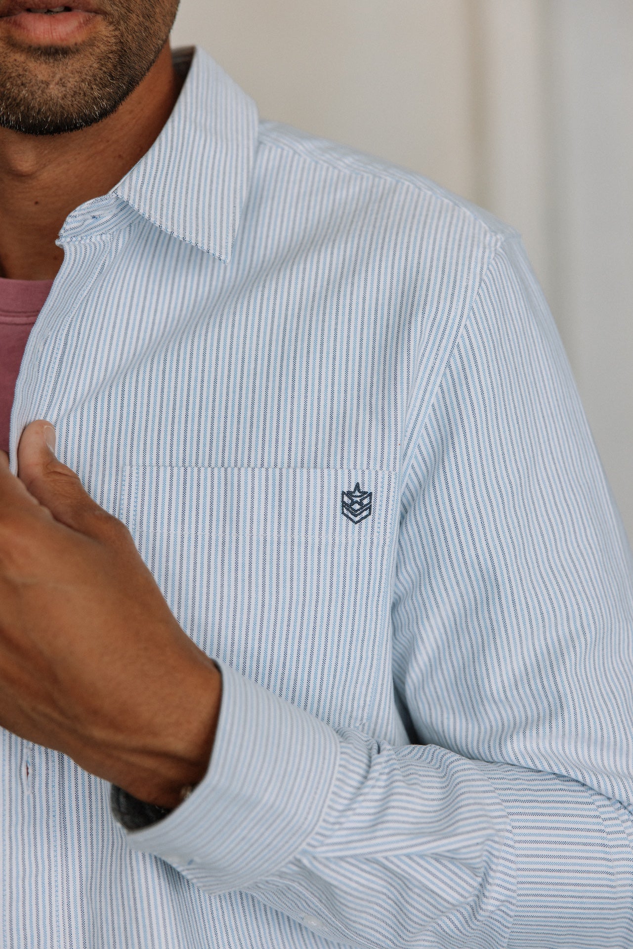 Chemise droite Men Jeremiah Stripes original | Freeman T. Porter