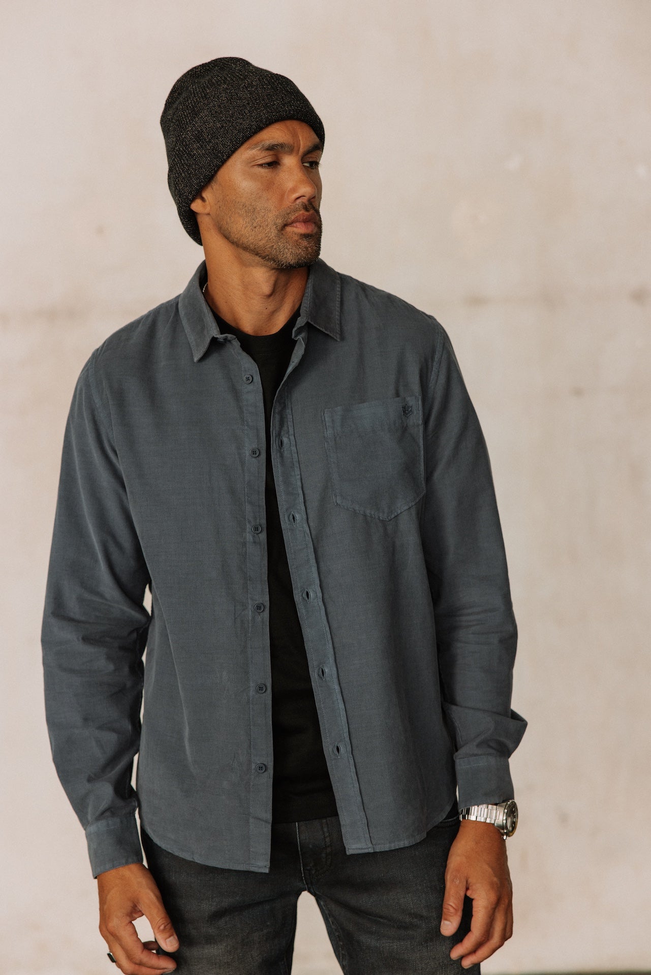 Chemise droite Men Jeremiah Milleraies grisaille | Freeman T. Porter