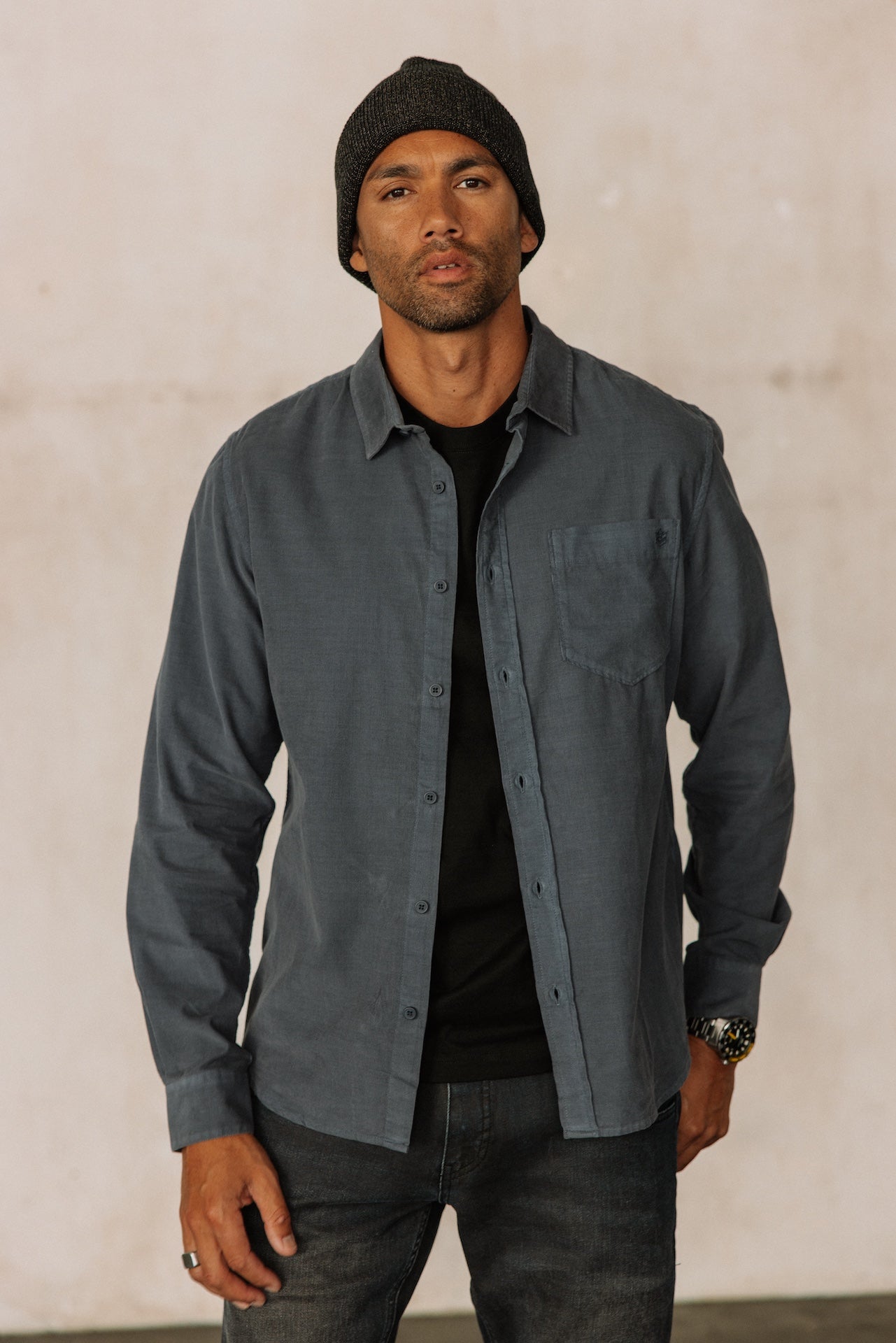 Chemise droite Homme Jeremiah Milleraies grisaille | Freeman T. Porter