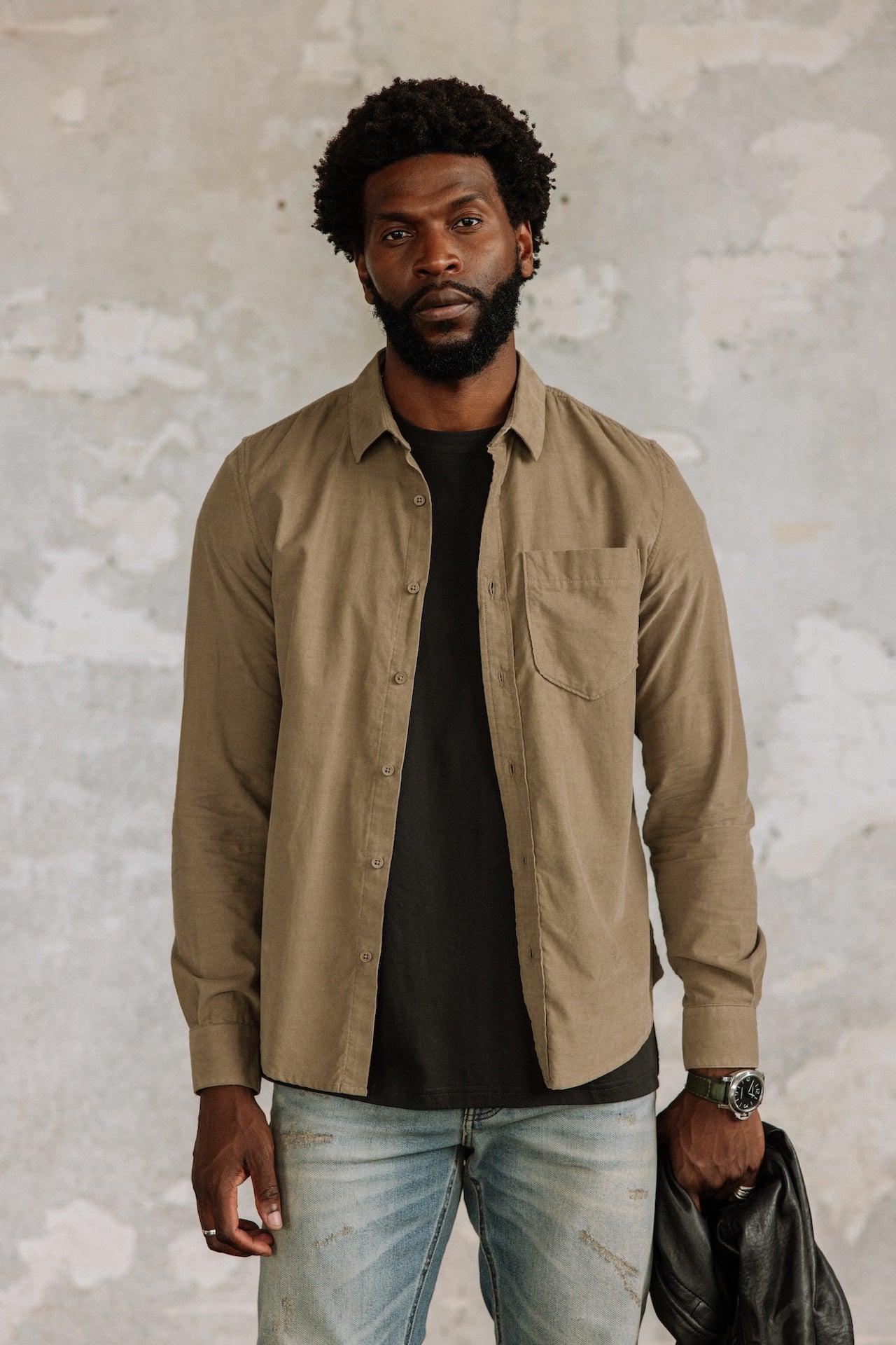 Chemise droite Homme Jeremiah Milleraies vetiver | Freeman T. Porter