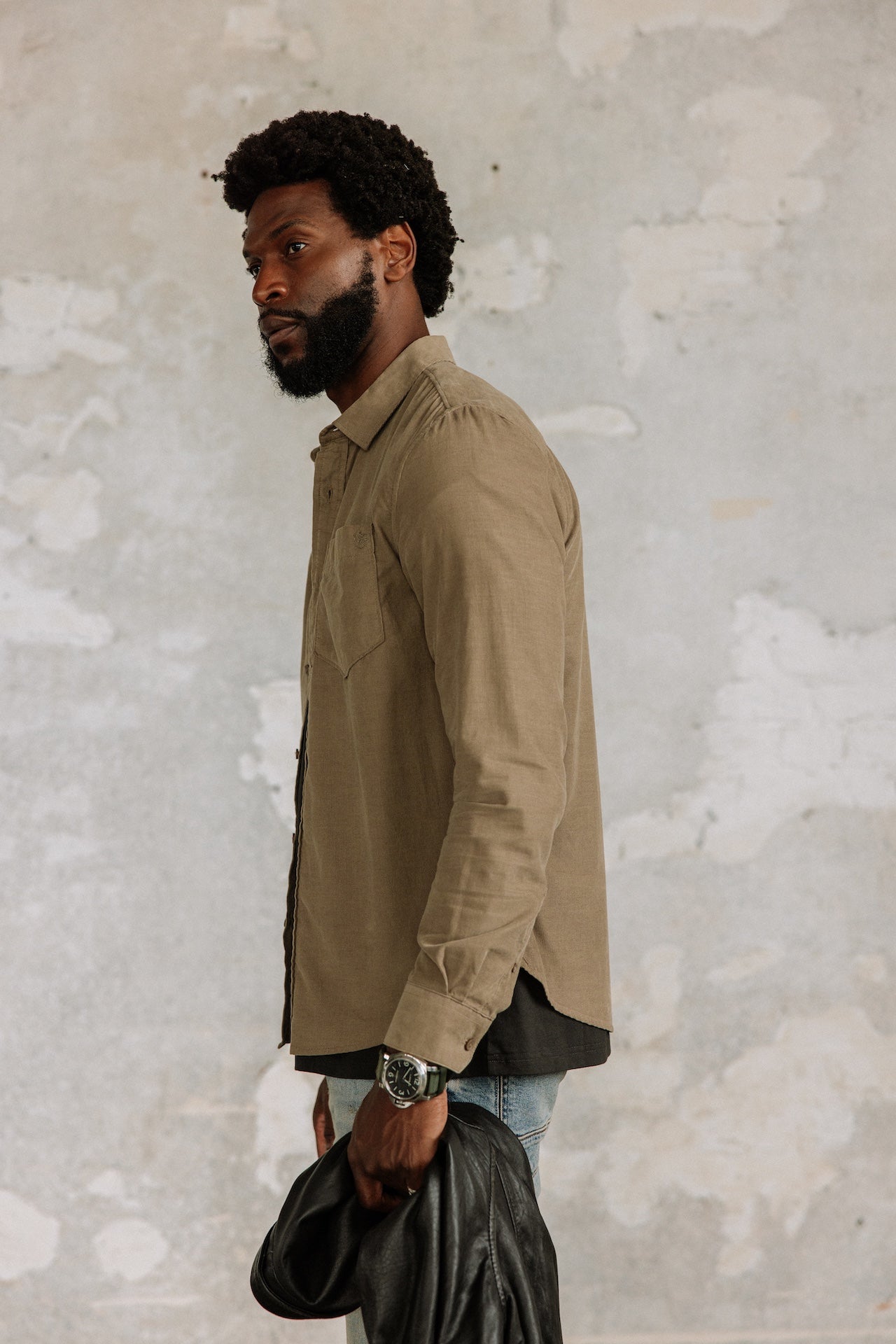 Chemise droite Homme Jeremiah Milleraies vetiver | Freeman T. Porter