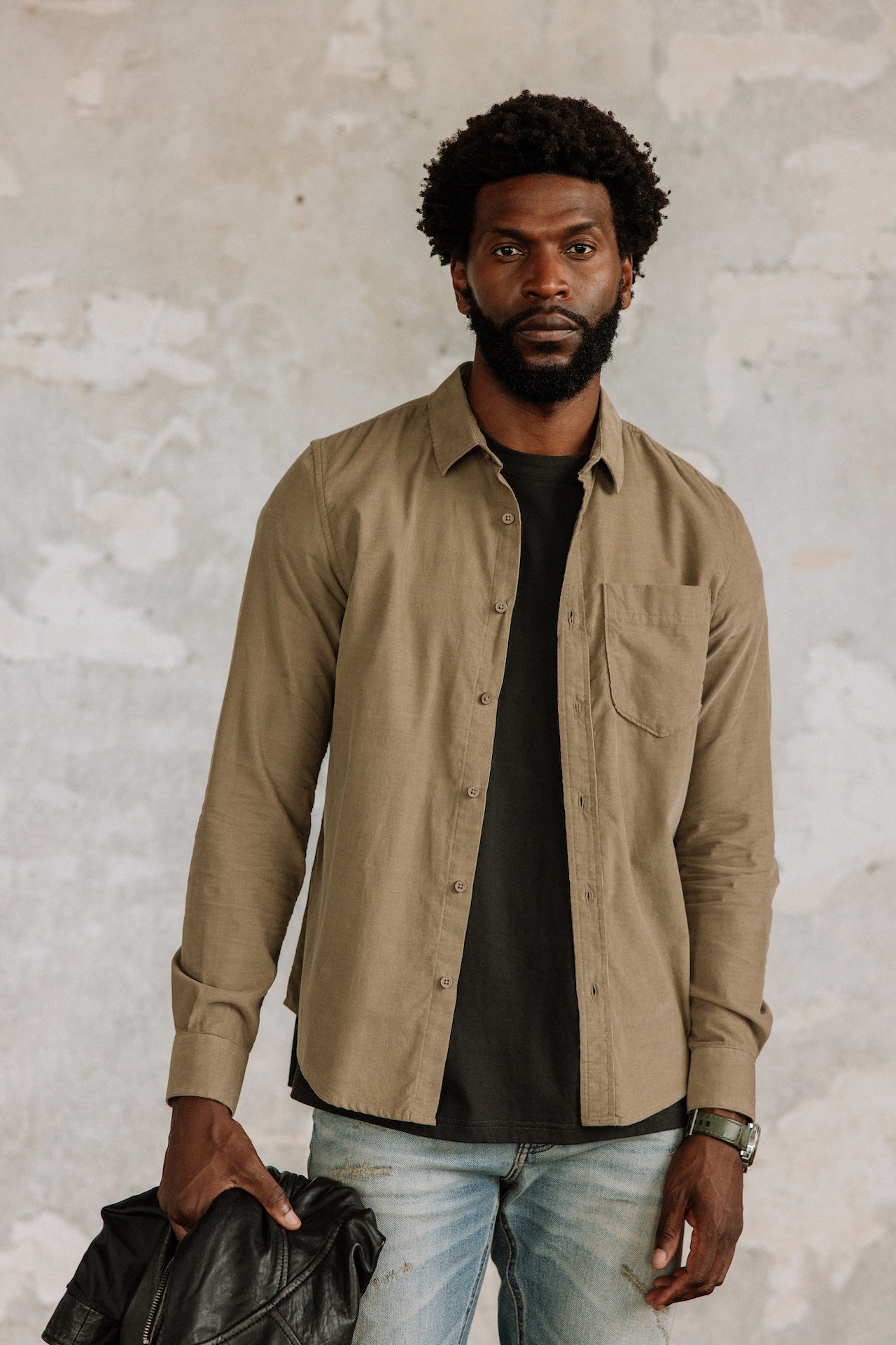 Chemise droite Homme Jeremiah Milleraies vetiver | Freeman T. Porter