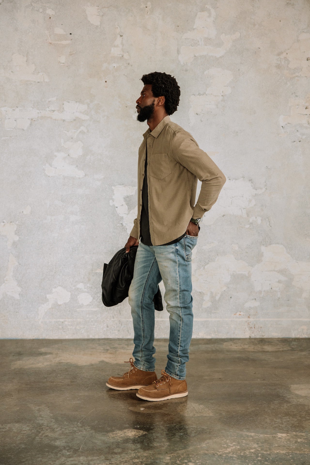 Chemise droite Homme Jeremiah Milleraies vetiver | Freeman T. Porter