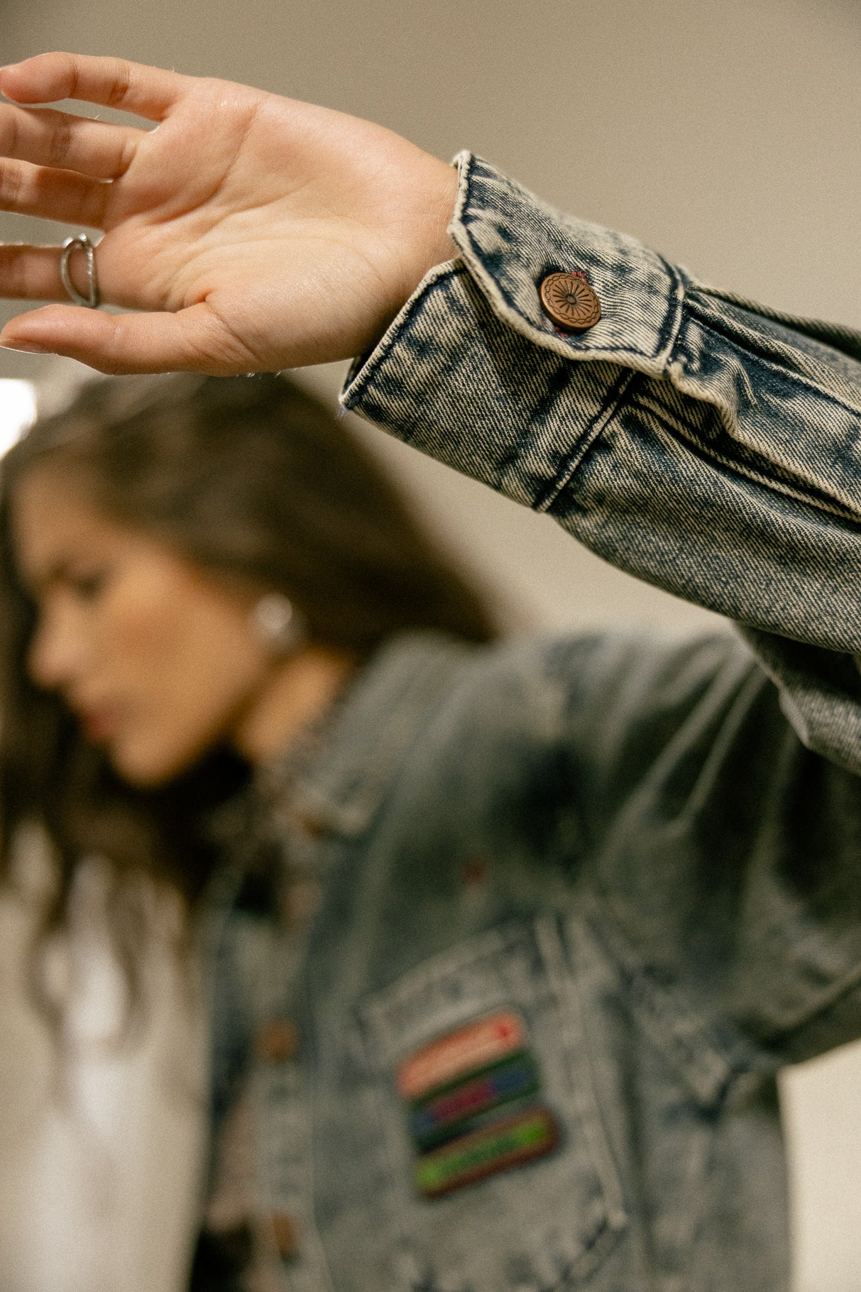 Chemise courte en denim Femme Caretina Denim western | Freeman T. Porter