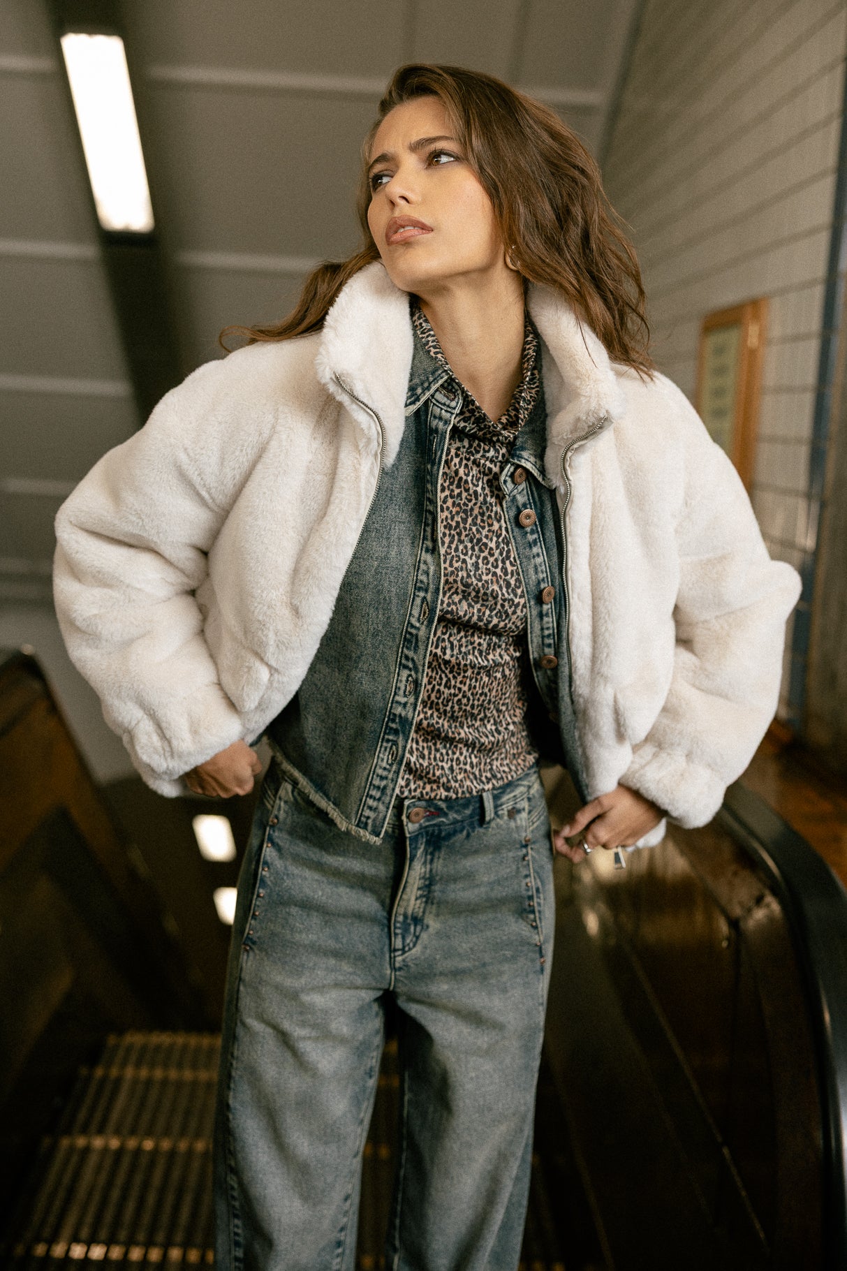 Chemise courte en denim Femme Caretina Denim western | Freeman T. Porter
