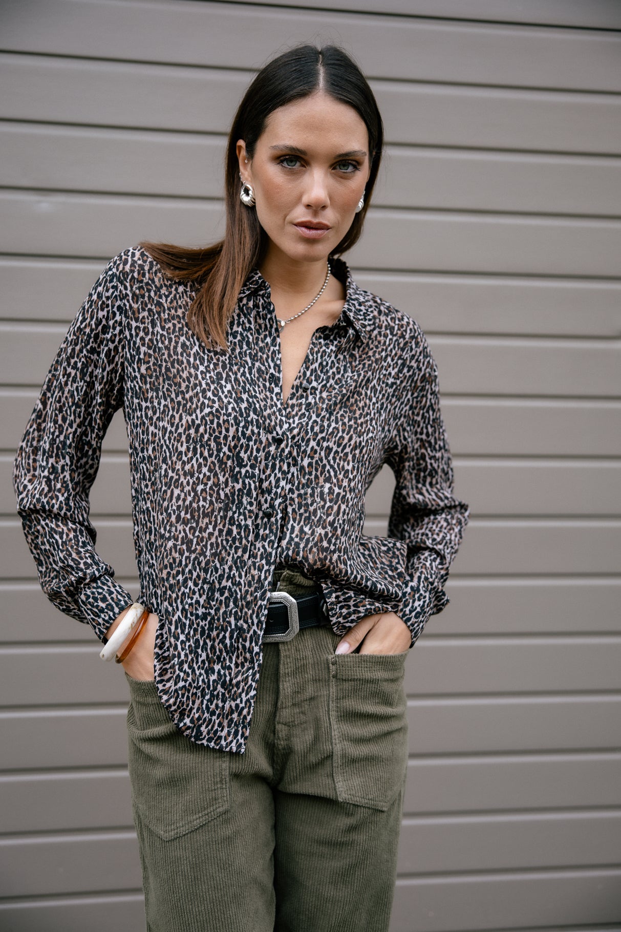 Chemise imprimée léopard Femme Chickya Soft leo original | Freeman T. Porter
