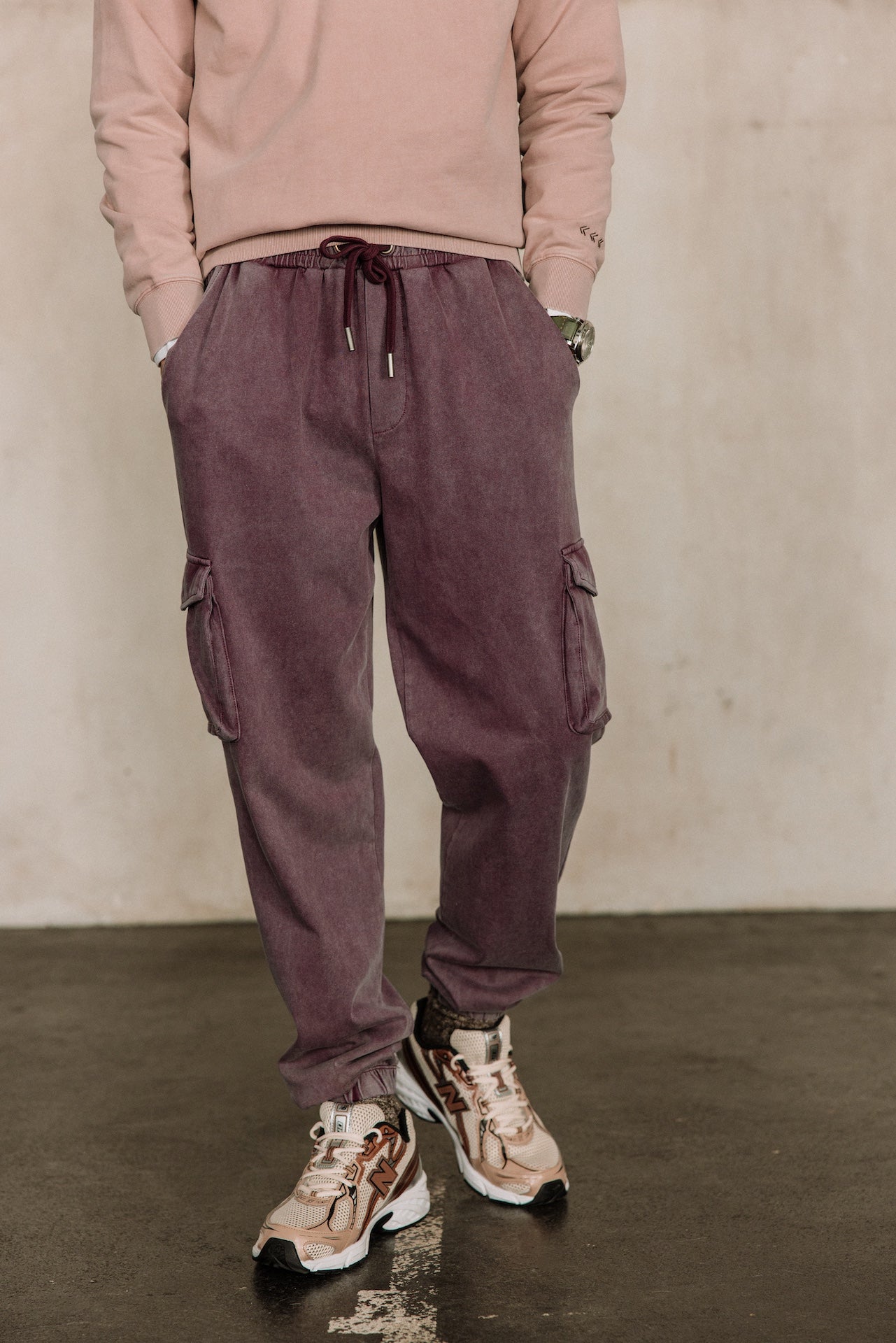 Pantalon slim Mann Miles Alpha purple | Freeman T. Porter