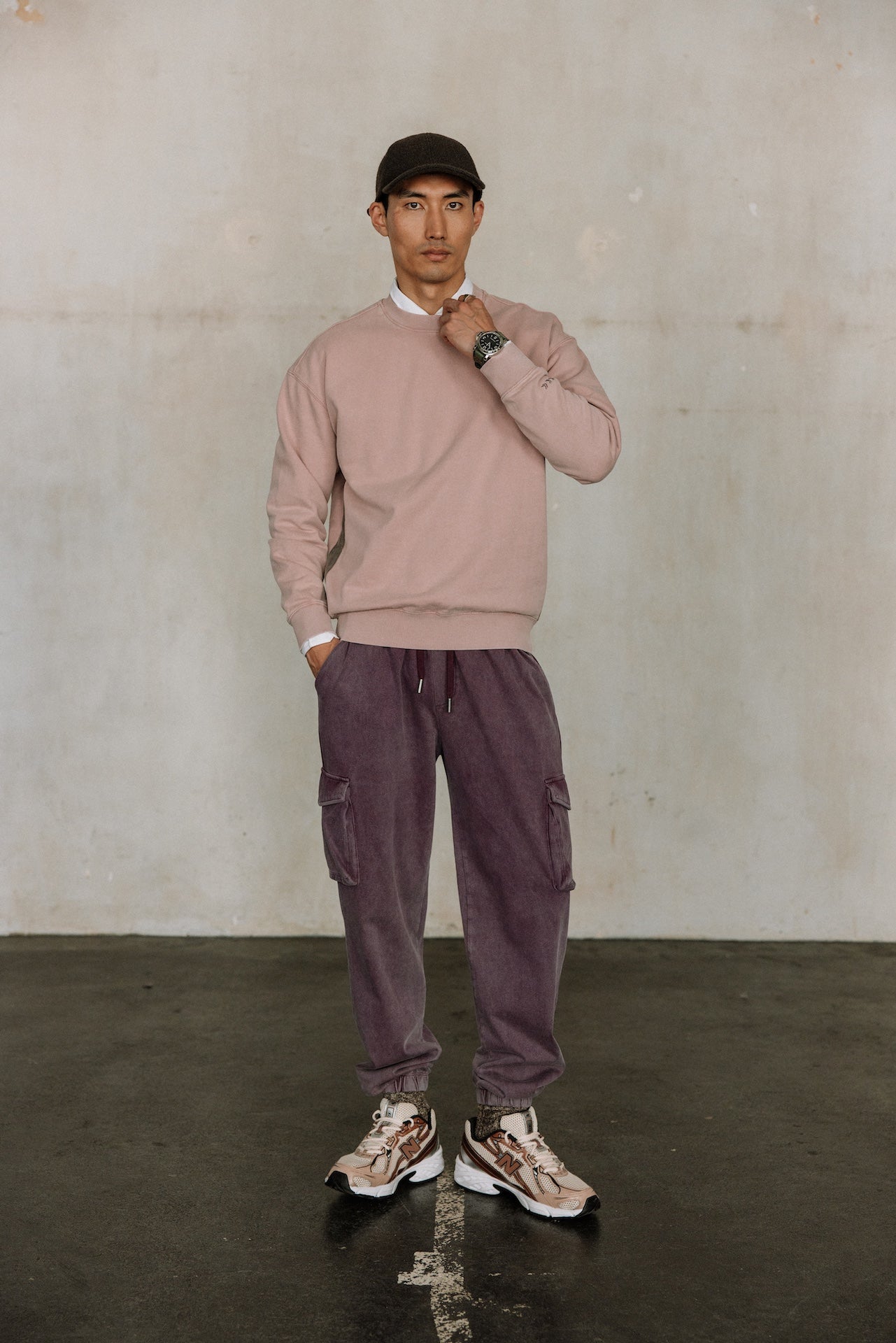 Pantalon slim Mann Miles Alpha purple | Freeman T. Porter