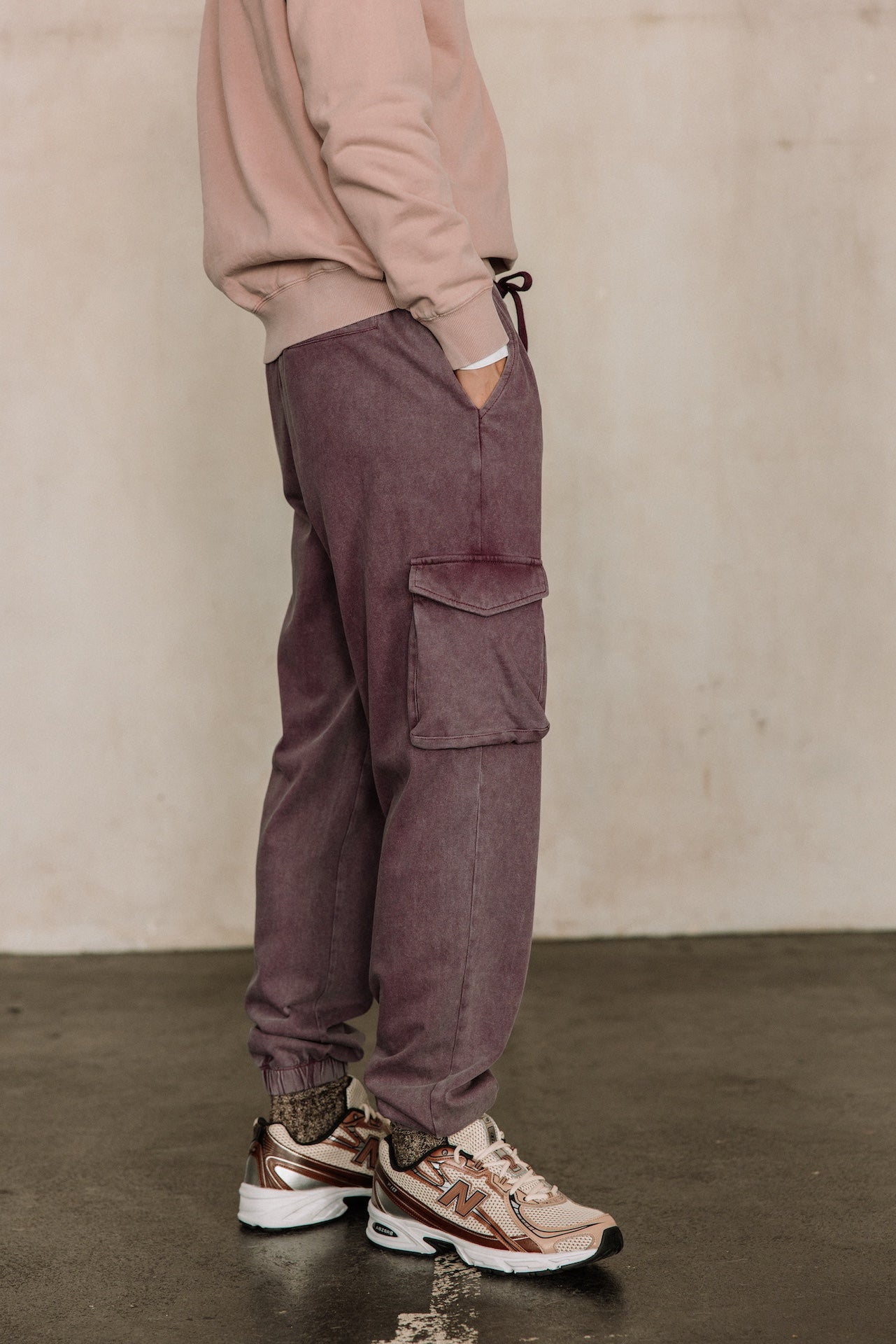 Pantalon slim Mann Miles Alpha purple | Freeman T. Porter