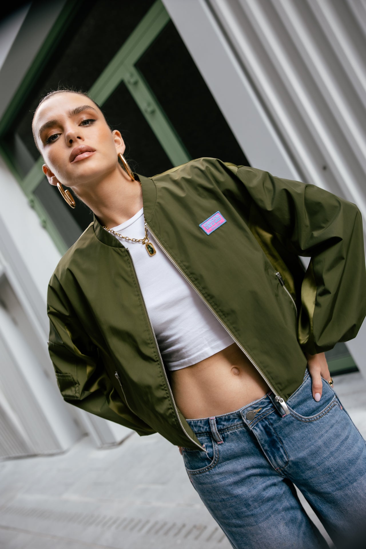 Veste courte Virama Mix, loden green | Freeman T. Porter