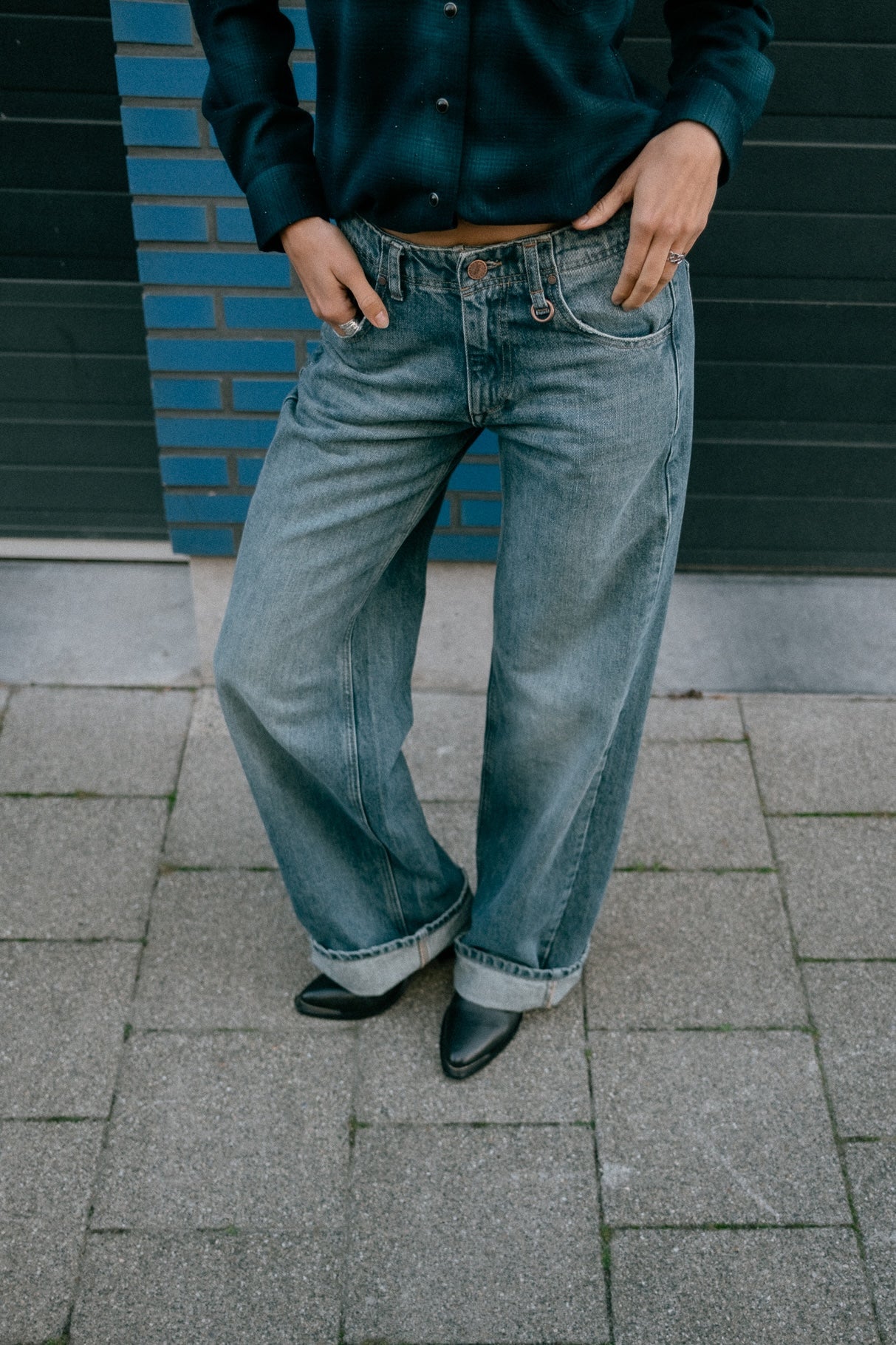 jeans large femme