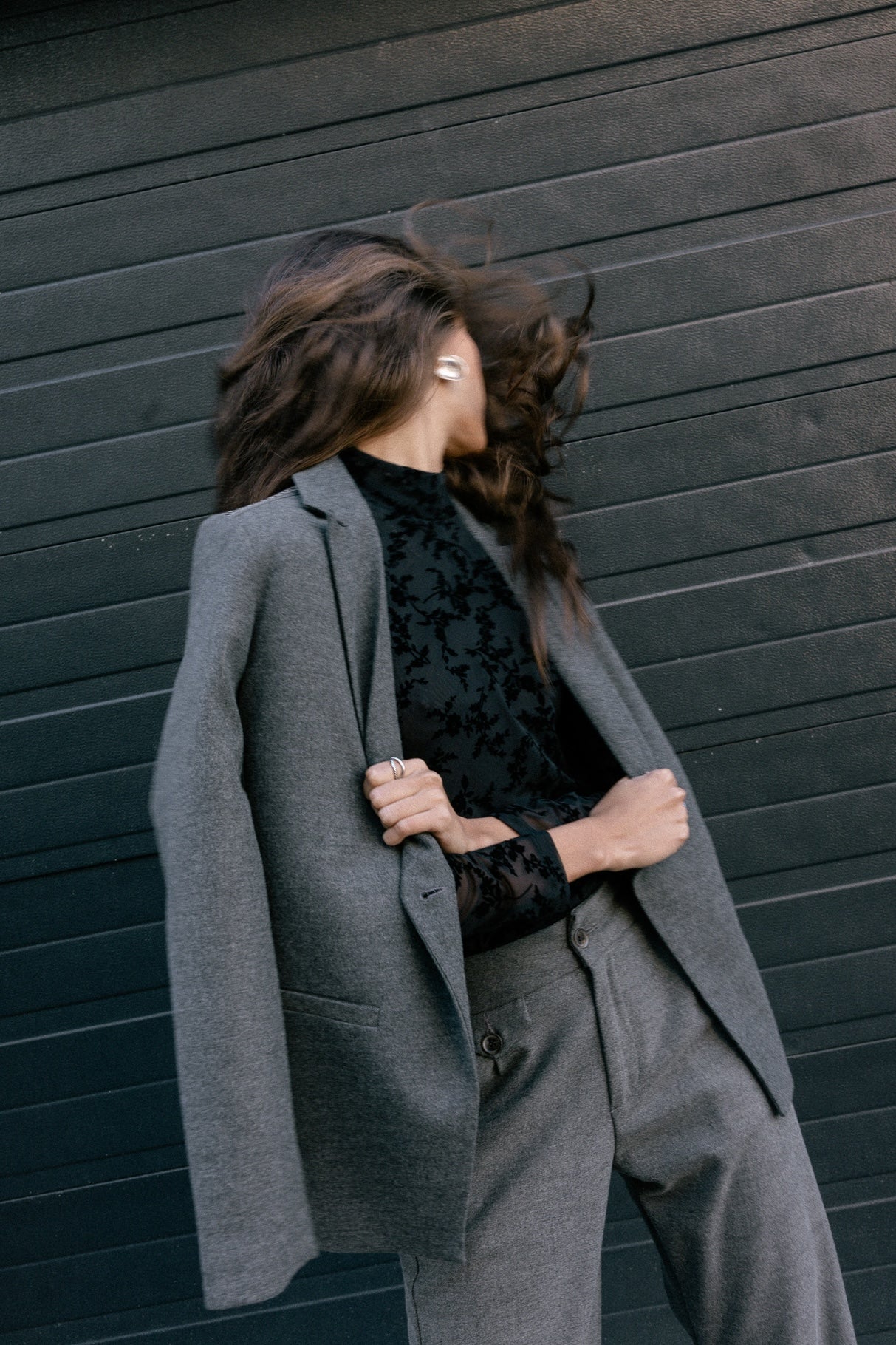 ensemble gris femme