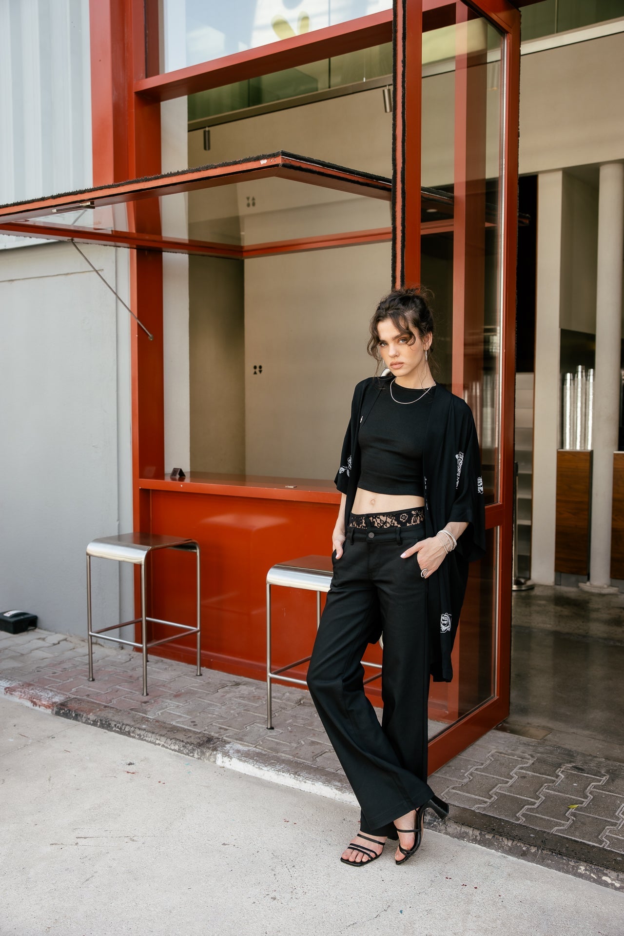 pantalons noirs femme