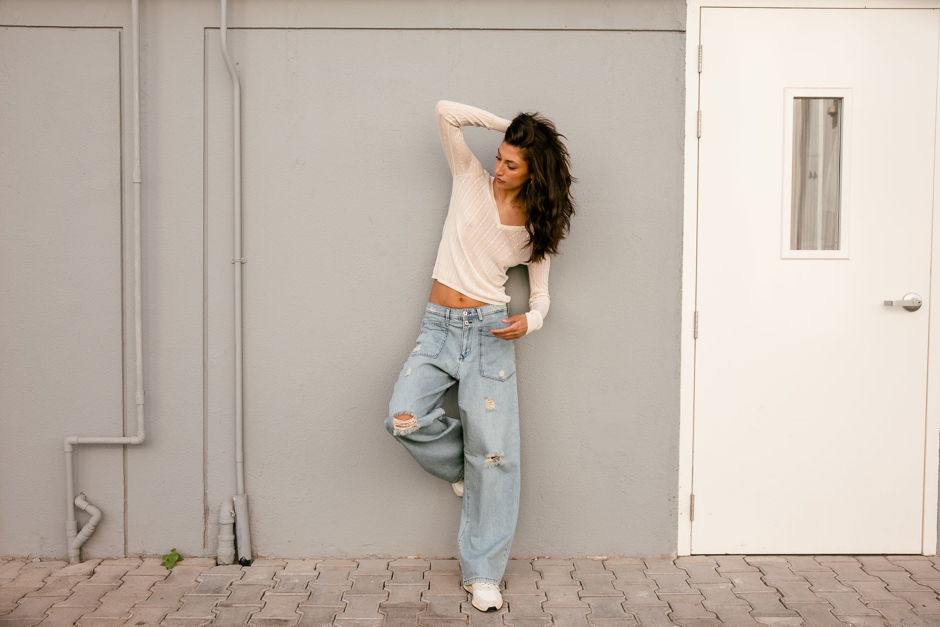 pantalons larges femme