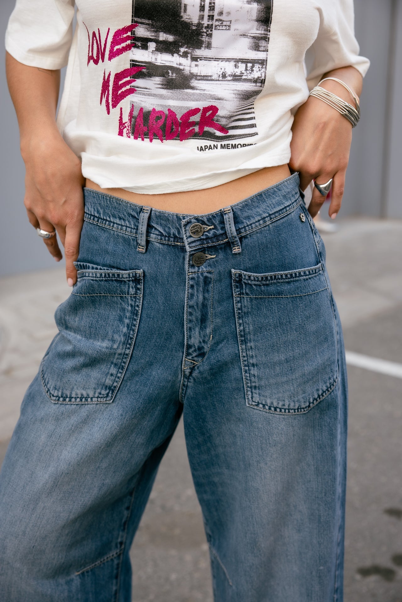 jeans taille haute femme