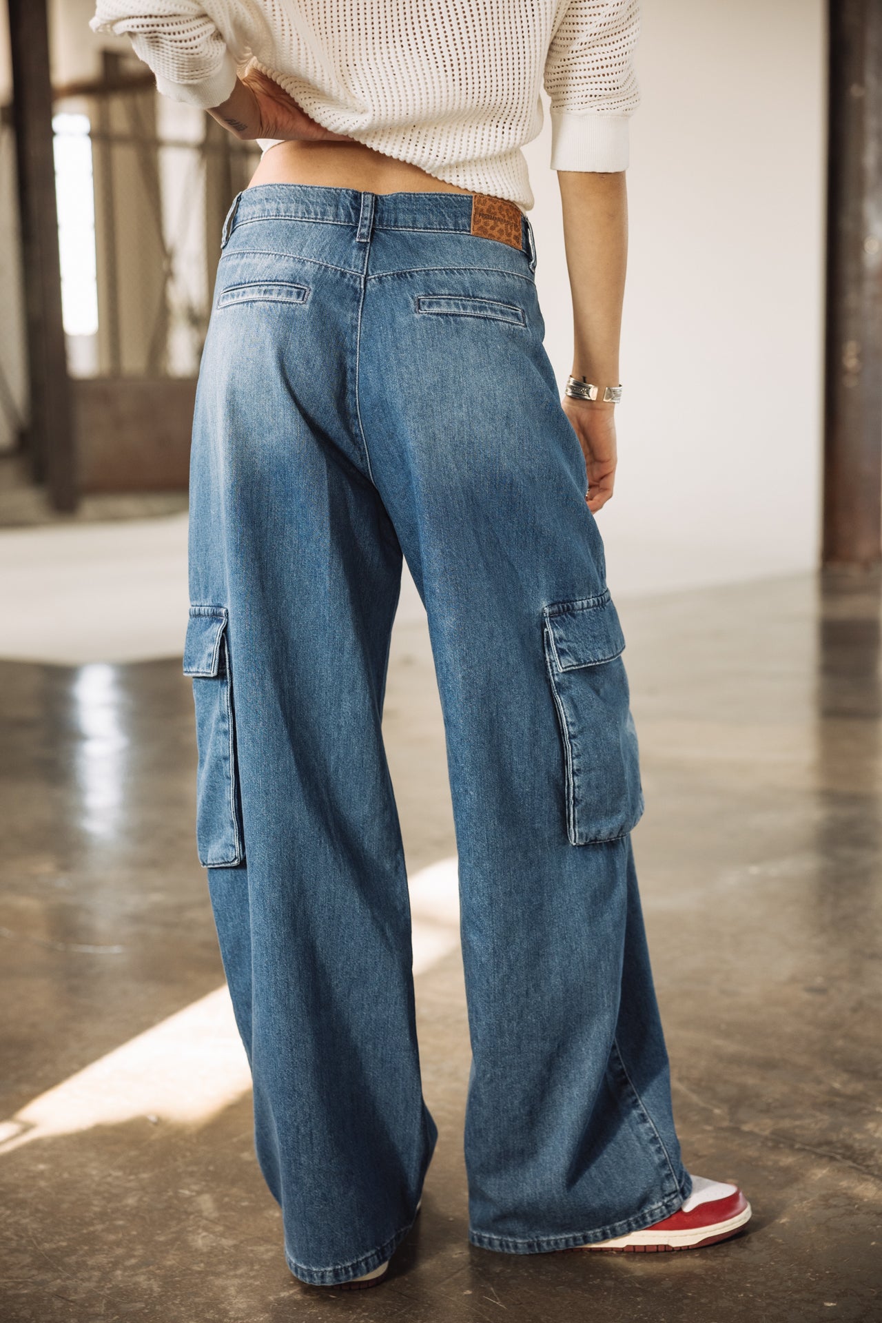 

Large cargo jeans Woman Bono medium blue | Freeman T. Porter