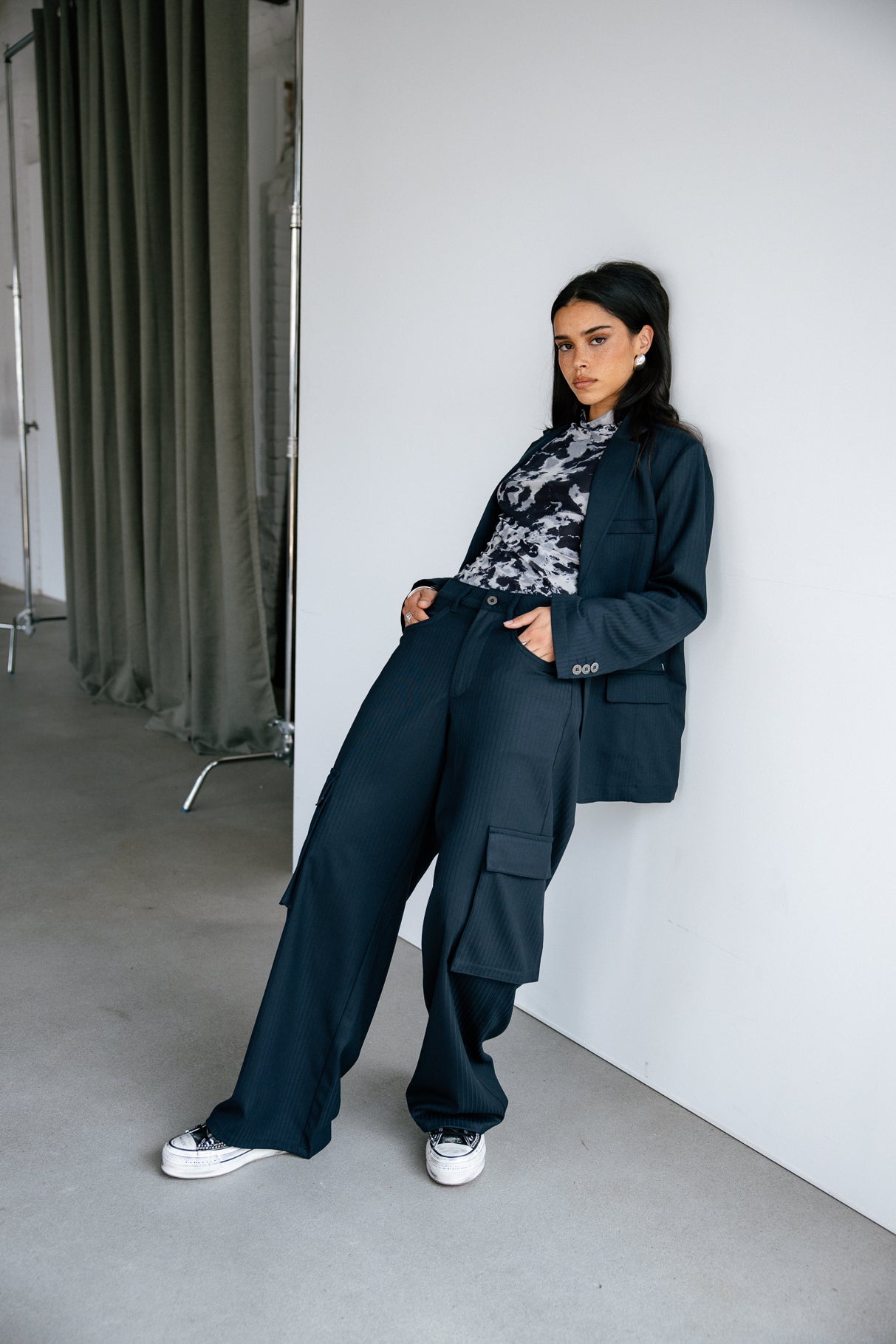 

Wide-leg cargo pants Woman Bono Crown navy | Freeman T. Porter