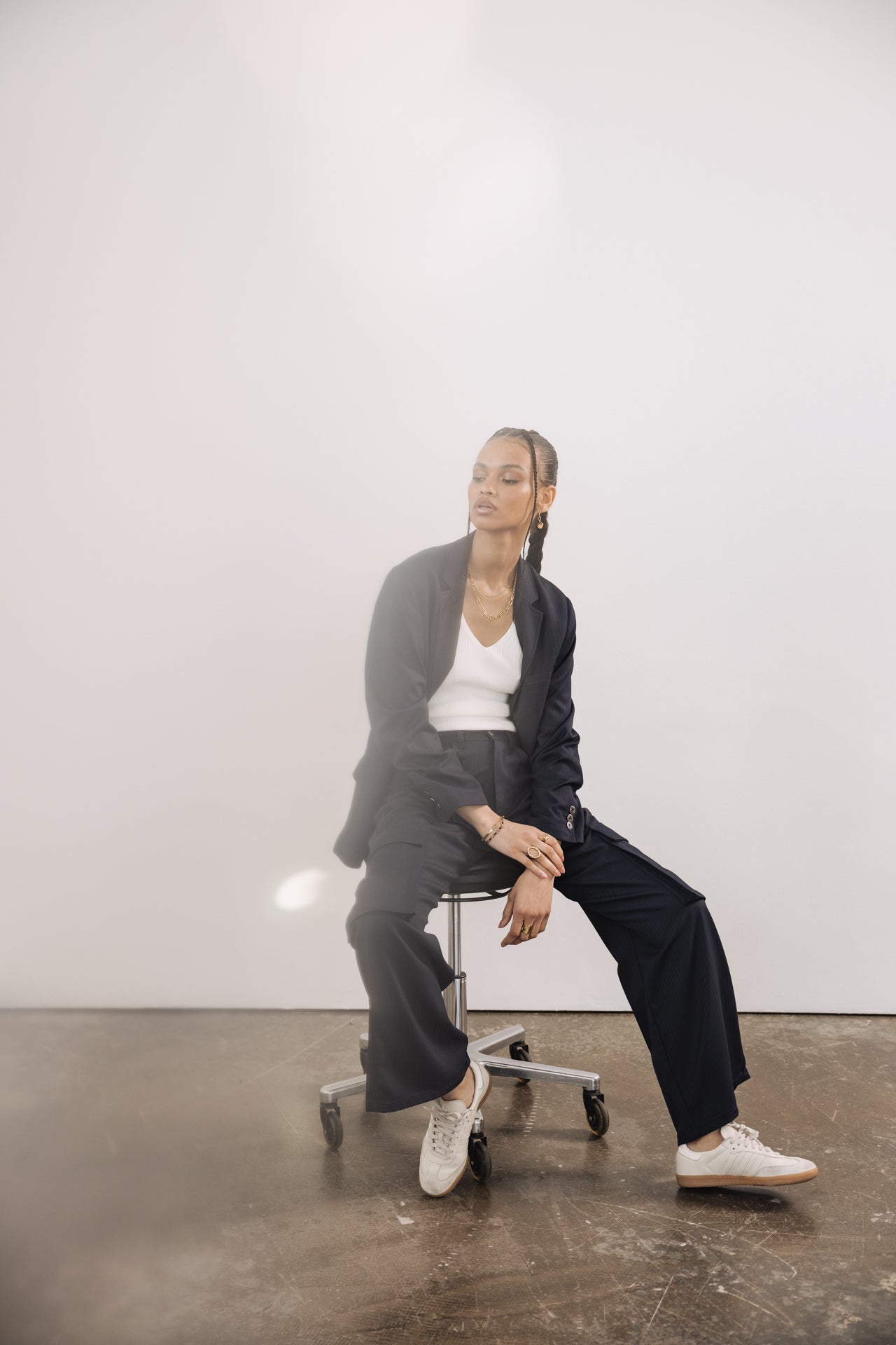 

Wide-leg cargo pants Woman Bono Crown navy | Freeman T. Porter