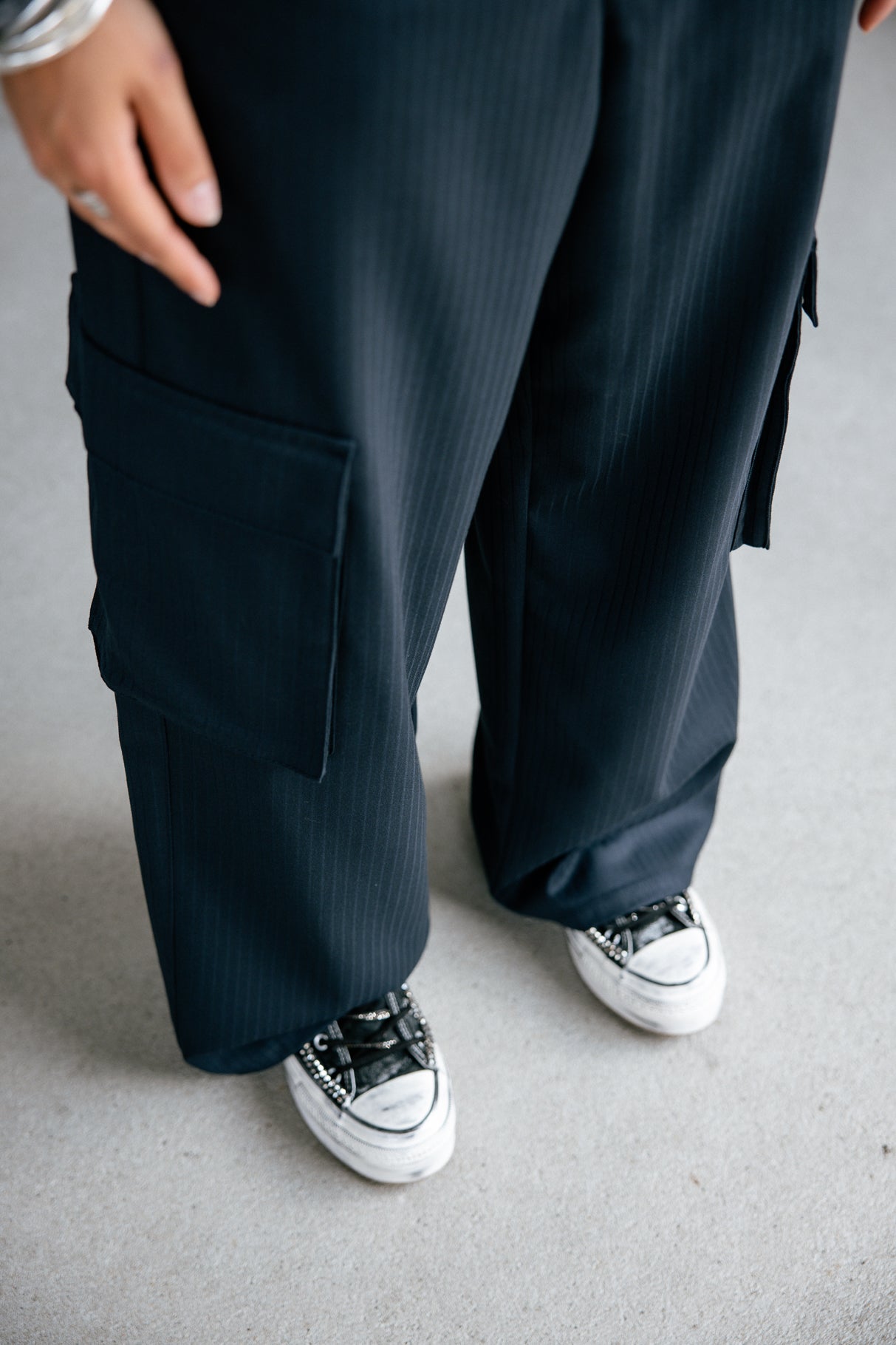 

Wide-leg cargo pants Woman Bono Crown navy | Freeman T. Porter
