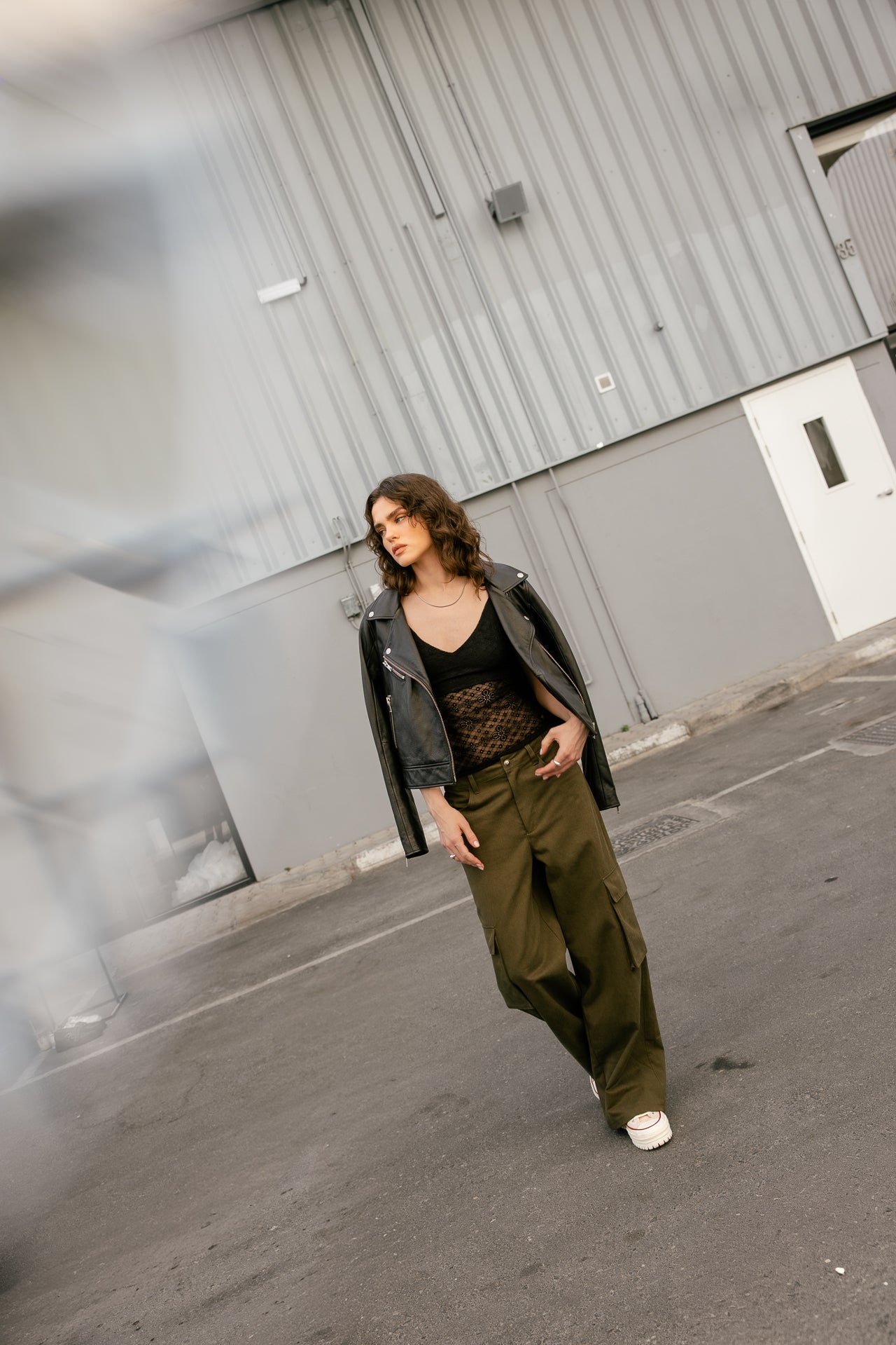 

Pantalon large cargo Femme Bono Tencely olive night | Freeman T. Porter