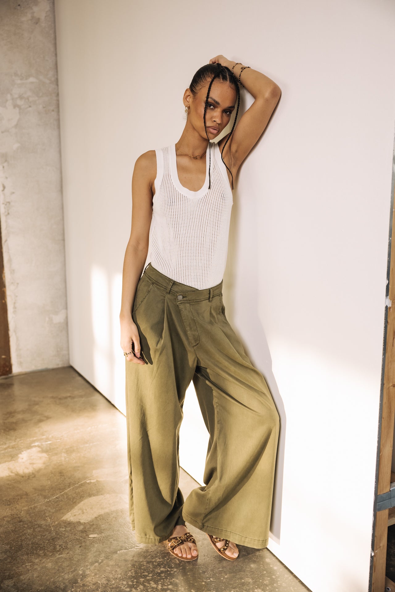 

Palazzo pants Woman Pattie khaki | Freeman T. Porter