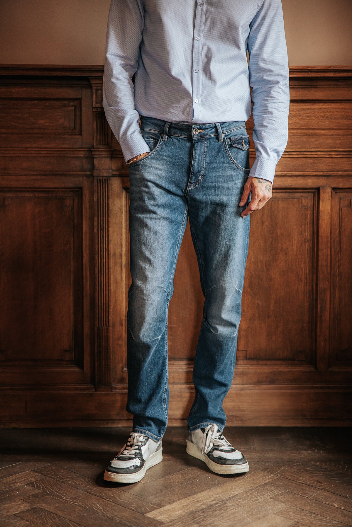 

Gerade Jeans Herren Eddy samba dark | Freeman T. Porter