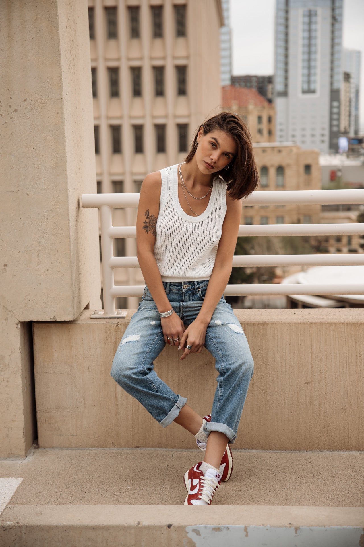 

Straight cropped jeans Woman Scarlett bocaina | Freeman T. Porter