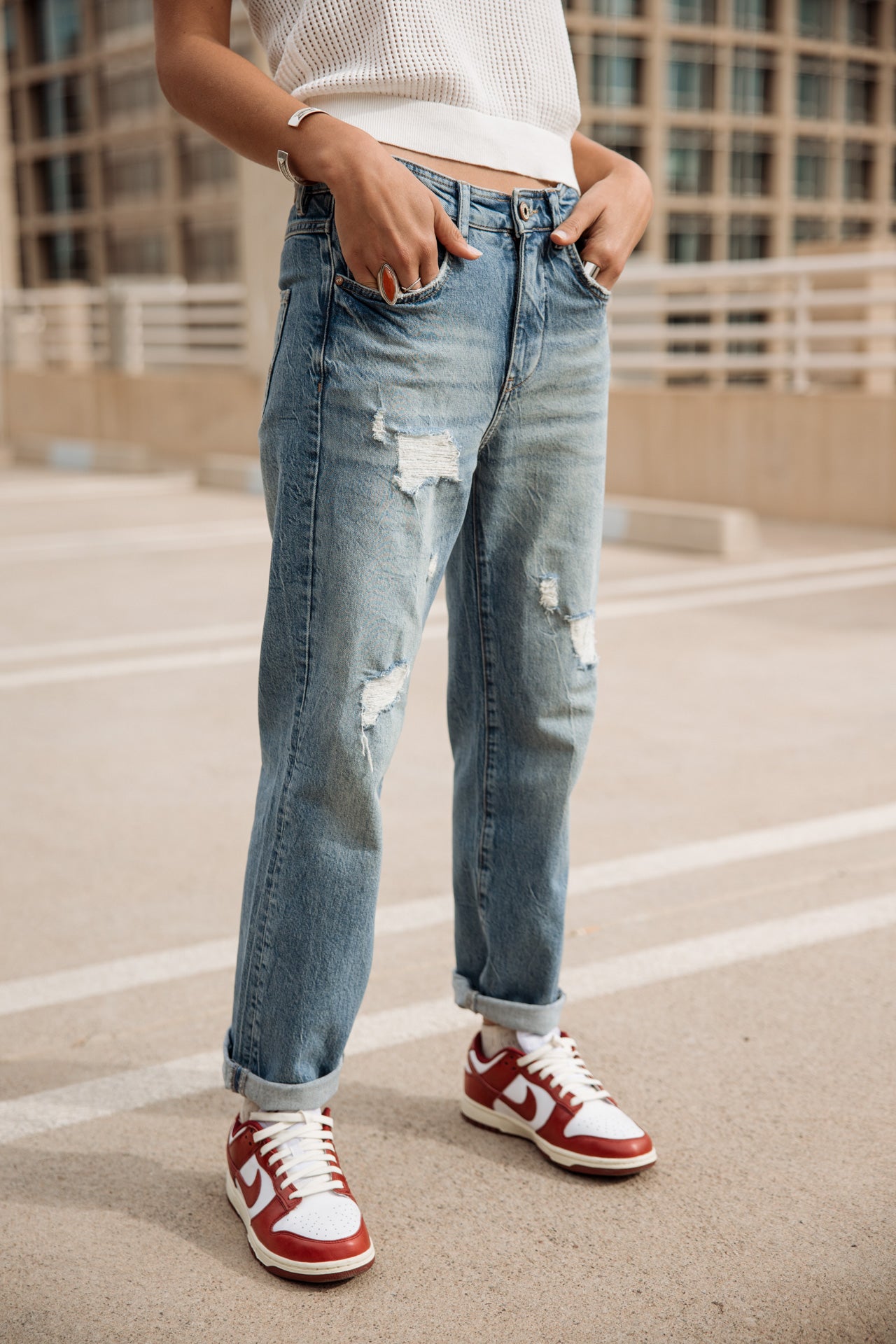 

Straight cropped jeans Woman Scarlett bocaina | Freeman T. Porter