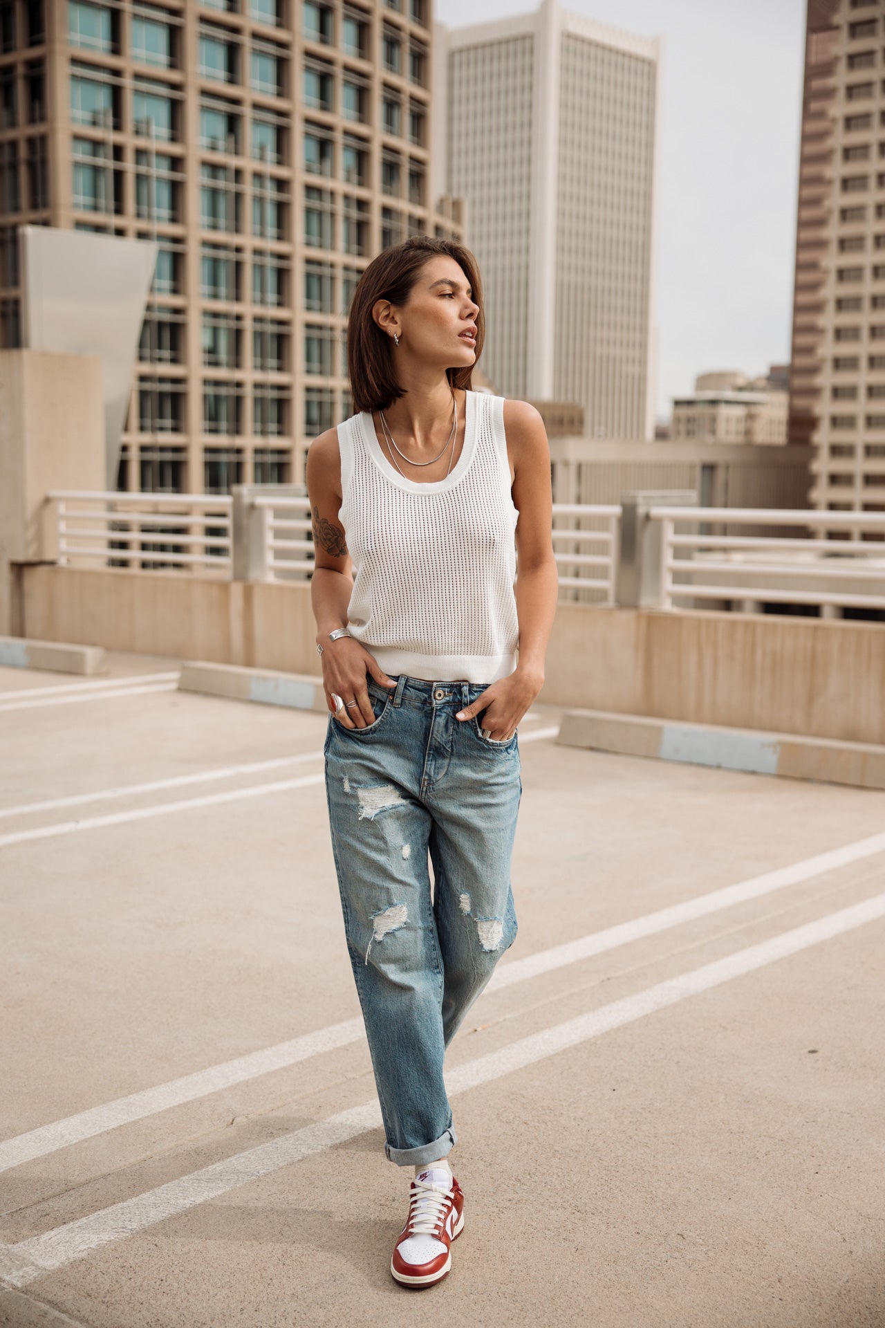 

Straight cropped jeans Woman Scarlett bocaina | Freeman T. Porter