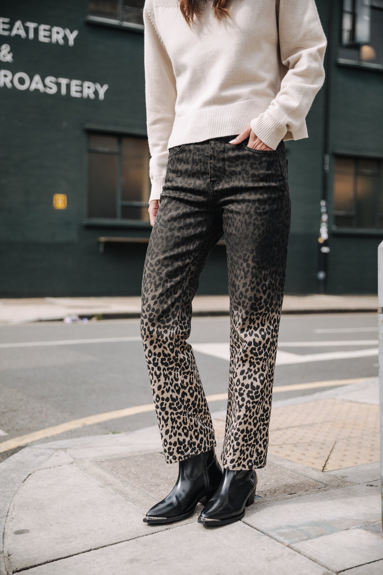 

Jeans 7/8 taille haute Frau Scarlett Dark Leo original | Freeman T. Porter