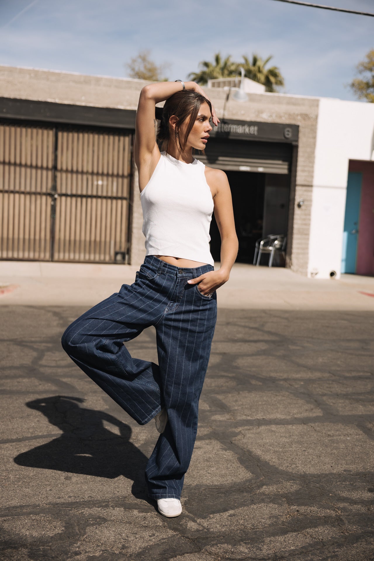 

Jeans large Femme Jane piazalli blue | Freeman T. Porter