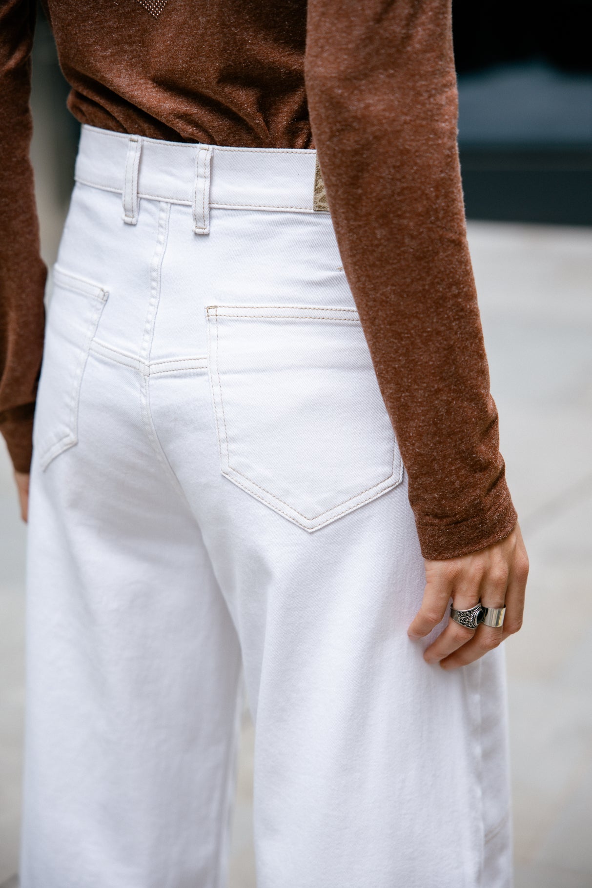 

Weite Hose Frau Jane Andalousia off white | Freeman T. Porter