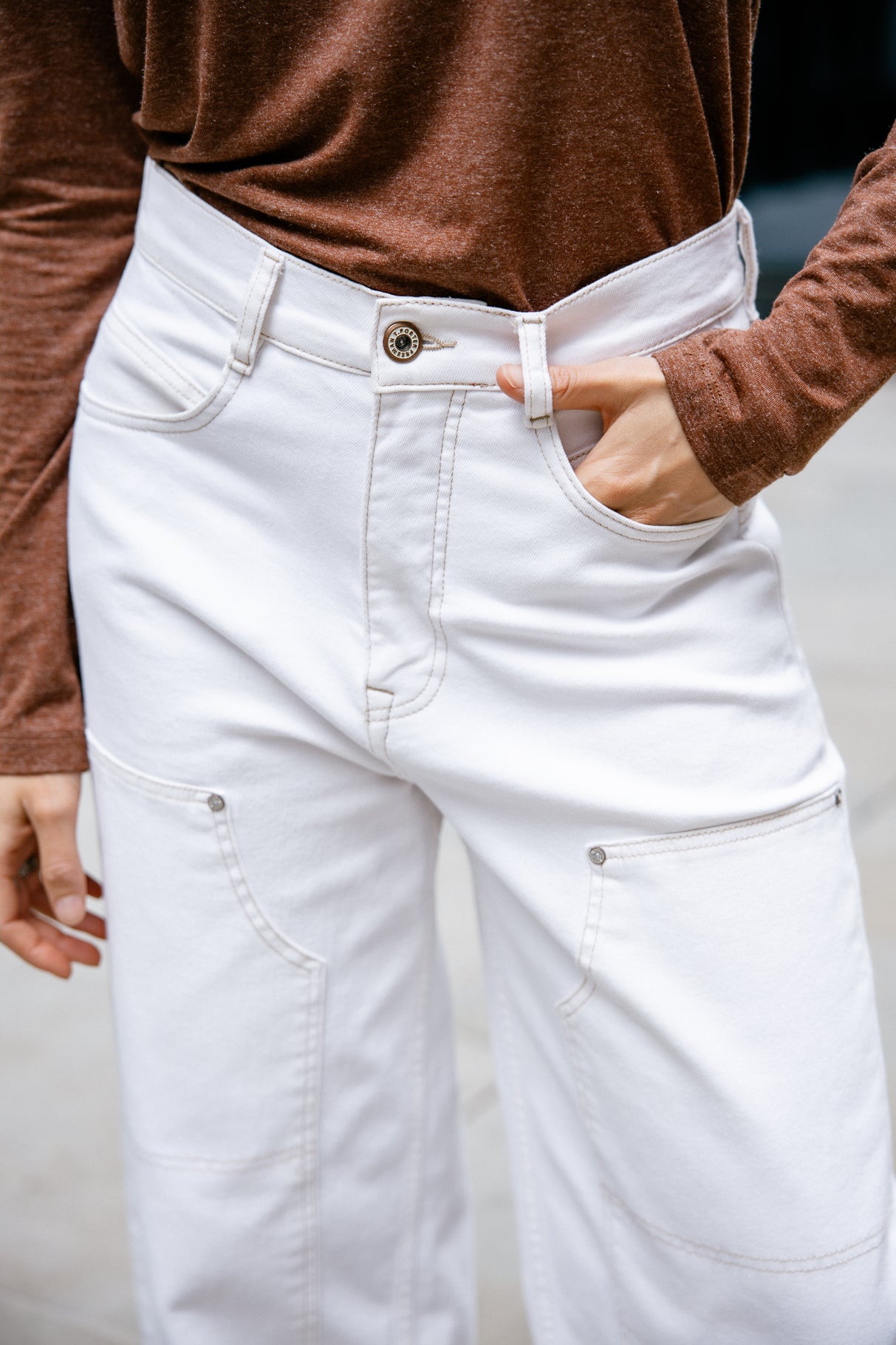 

Weite Hose Frau Jane Andalousia off white | Freeman T. Porter