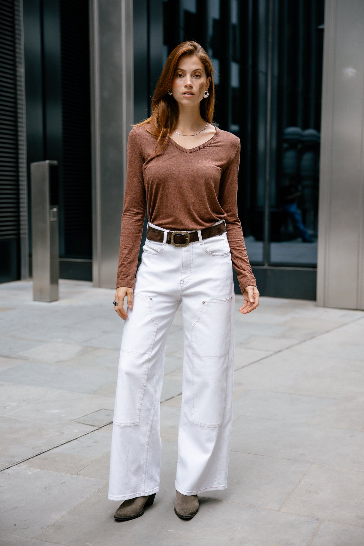 

Weite Hose Frau Jane Andalousia off white | Freeman T. Porter