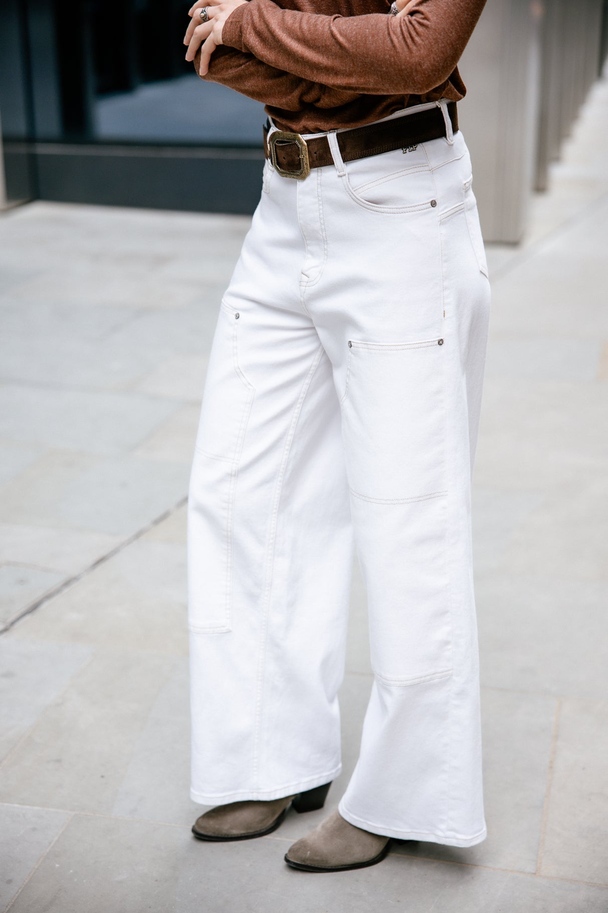 

Weite Hose Frau Jane Andalousia off white | Freeman T. Porter