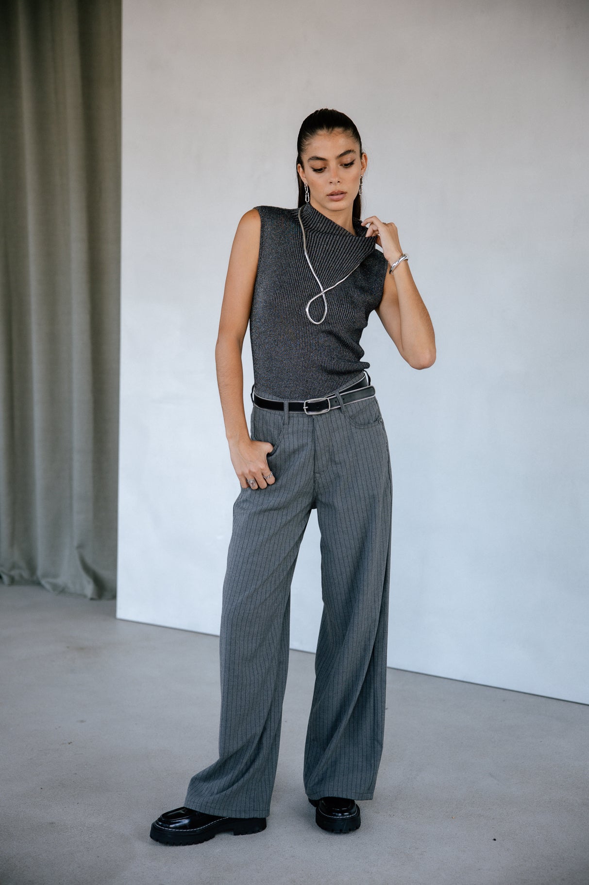 

Pantalon large Frau Jane Buren Grey moon rock | Freeman T. Porter