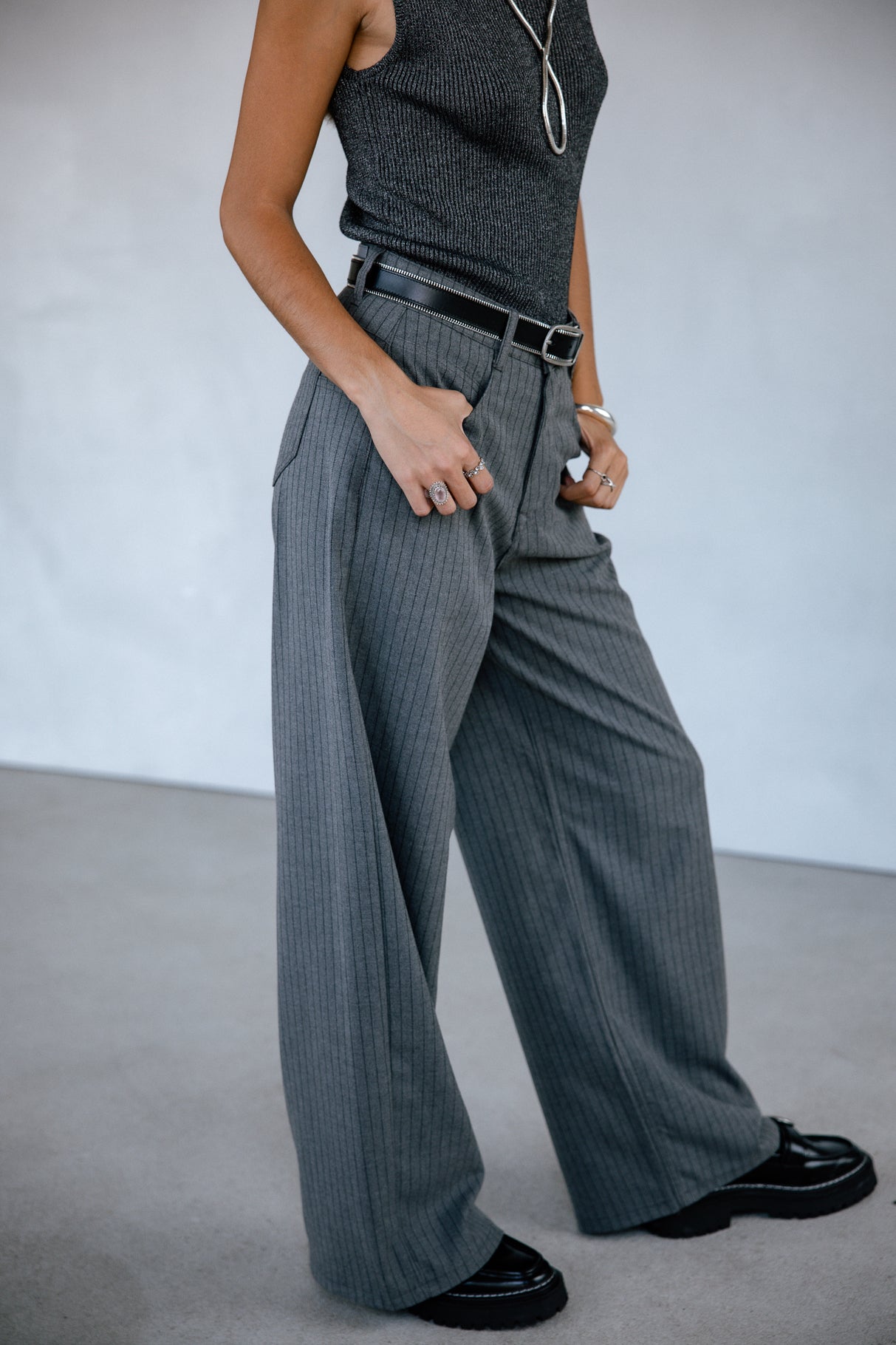 

Pantalon large Frau Jane Buren Grey moon rock | Freeman T. Porter