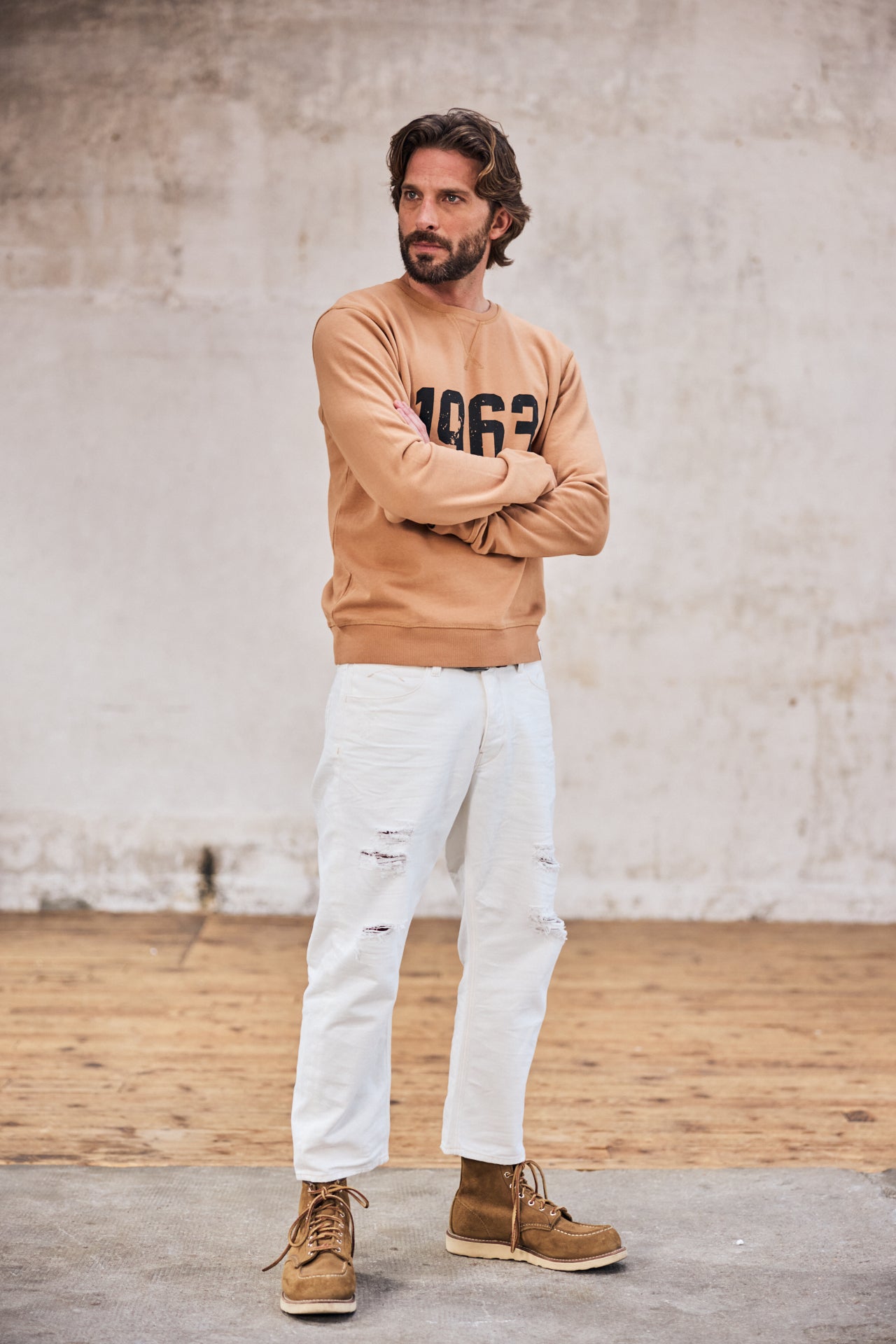 

Cropped jeans Men Taquion off white destroy | Freeman T. Porter