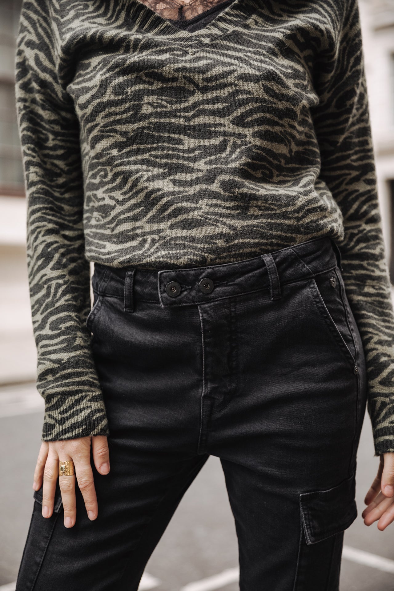 

Jeans super slim cargo Femme Aria bologna | Freeman T. Porter